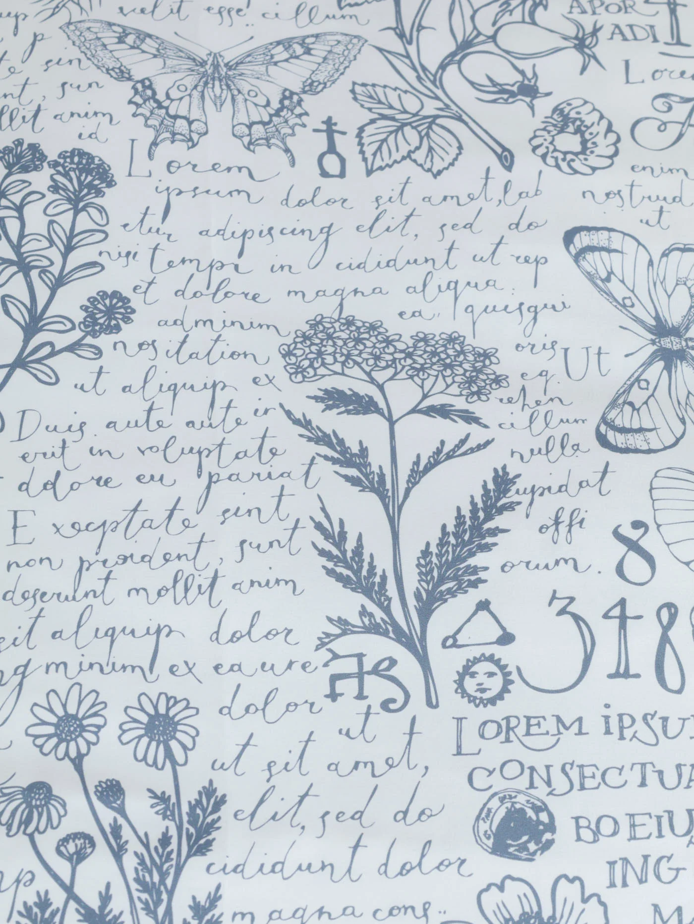 Script Printed Duvet Cover Set - Image 2