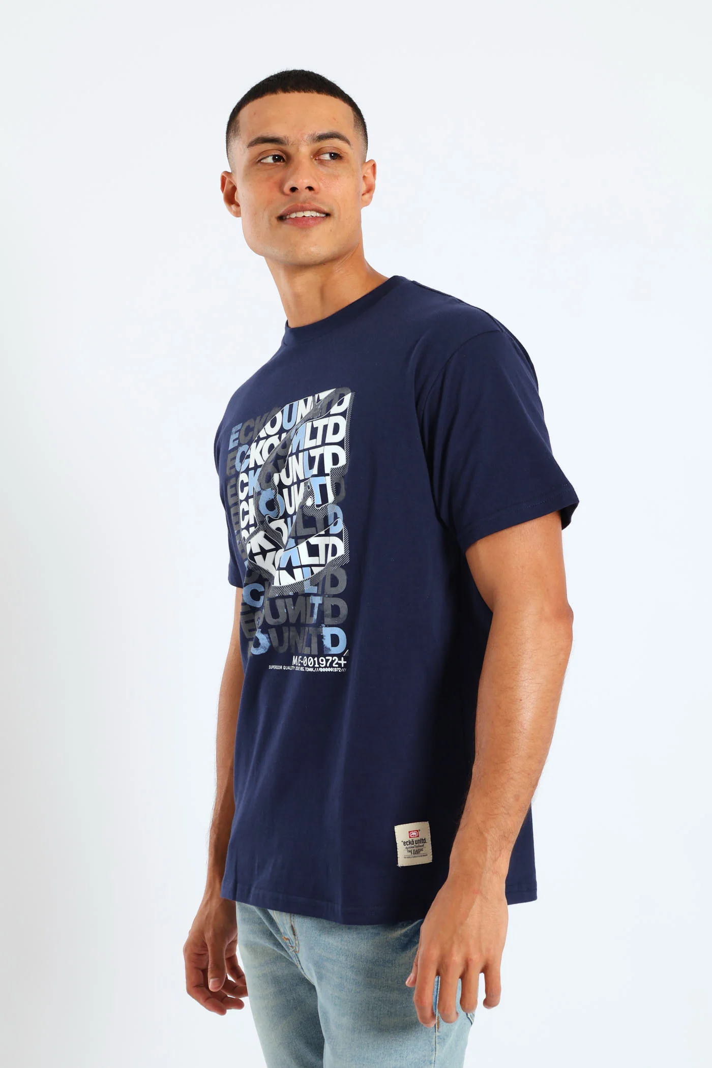 Script Layers Tee - Navy - Image 3