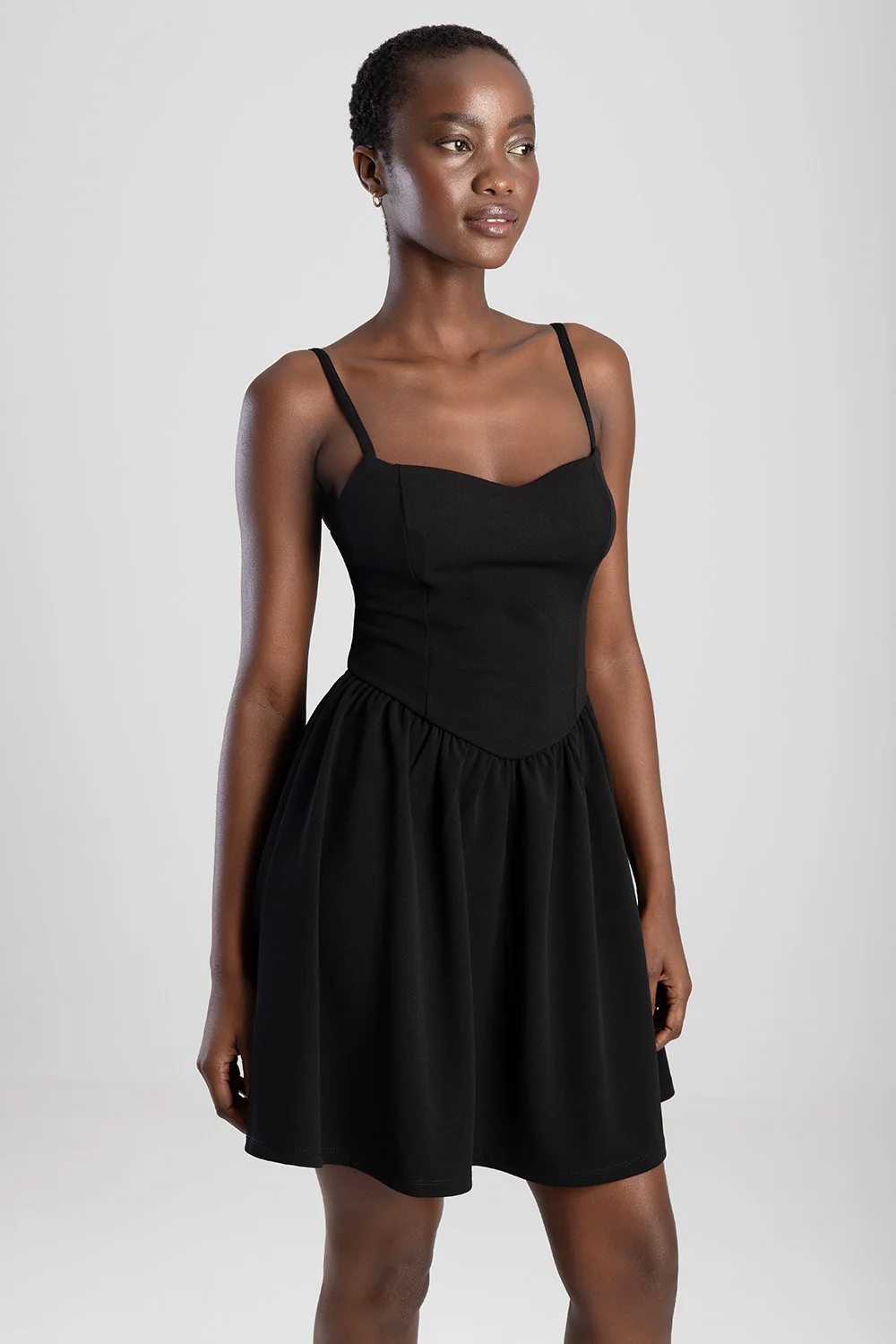Scuba Mini Dress - Black - Image 3