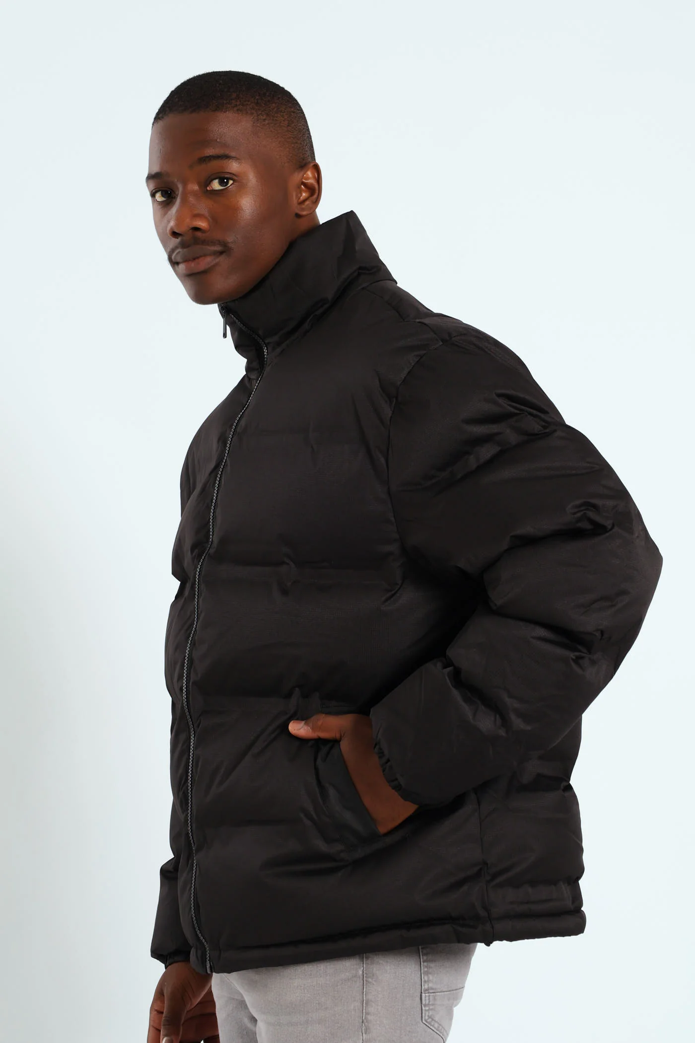Sealed Puffer Jacket - Black - Image 2