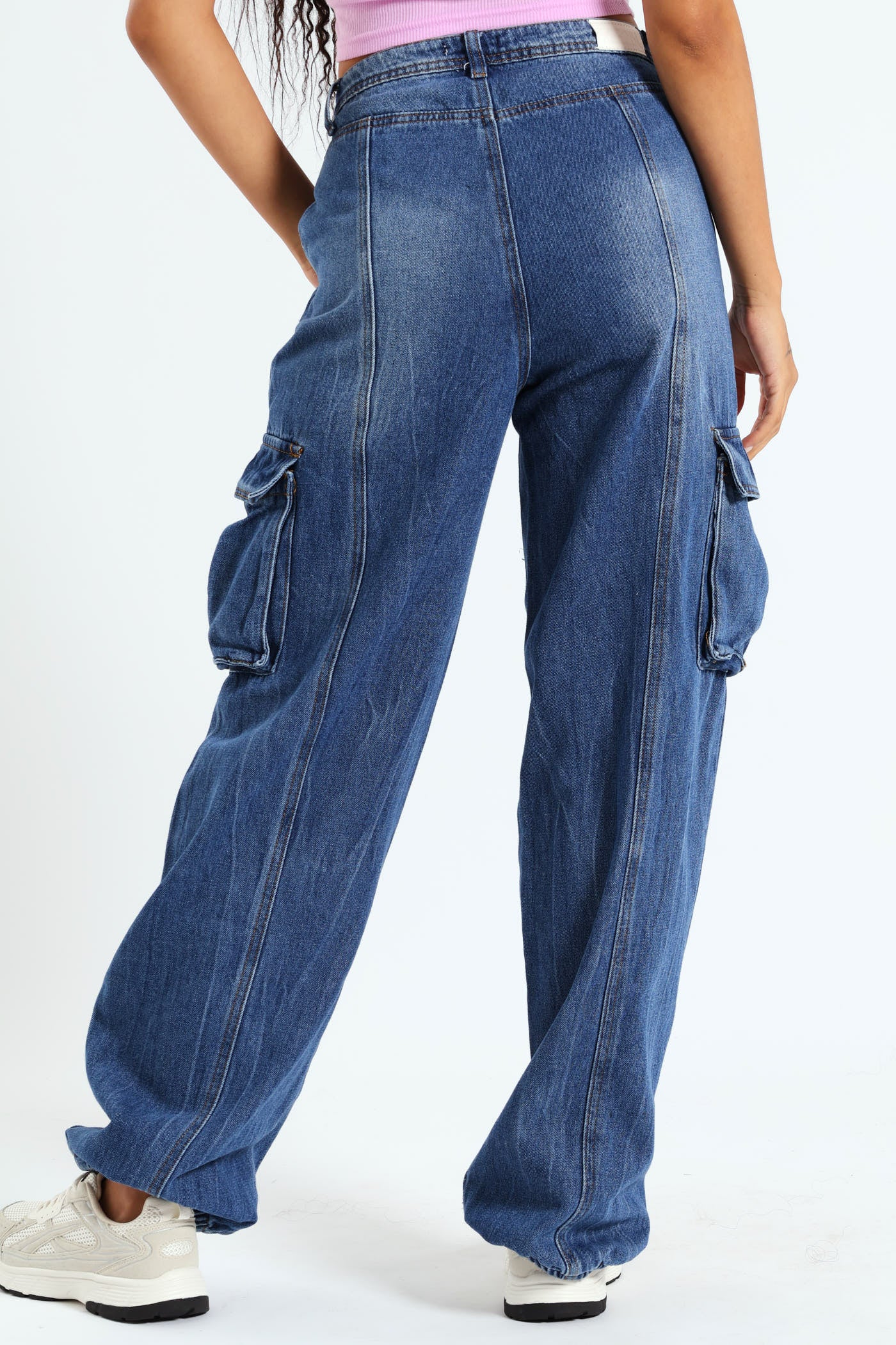 Seam Cargo Jogger Jean - Stonewash - Image 5