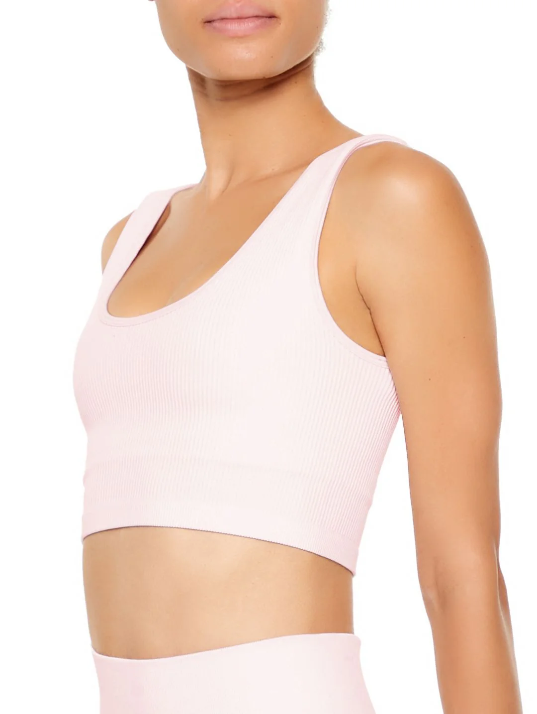Seamless Active Longline Sport Bra - Peach Blossom - Image 3