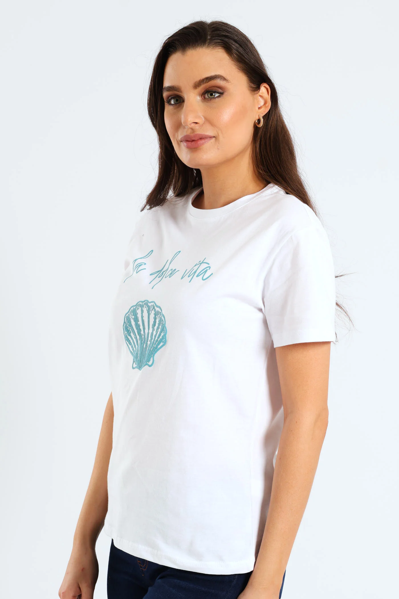 Seashell La Dolce Vita Tee - White - Image 4