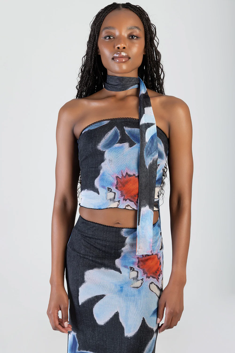 See The Sunrise Tube Top - Black/Blue - Image 4