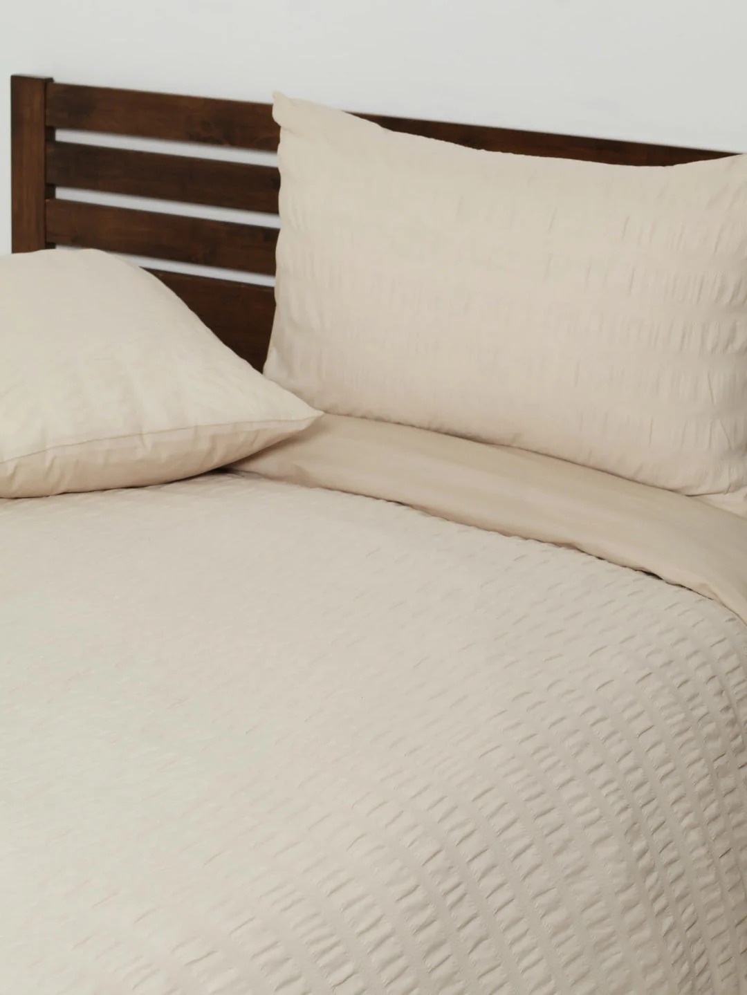 Seersucker Duvet Set - Taupe - Image 2