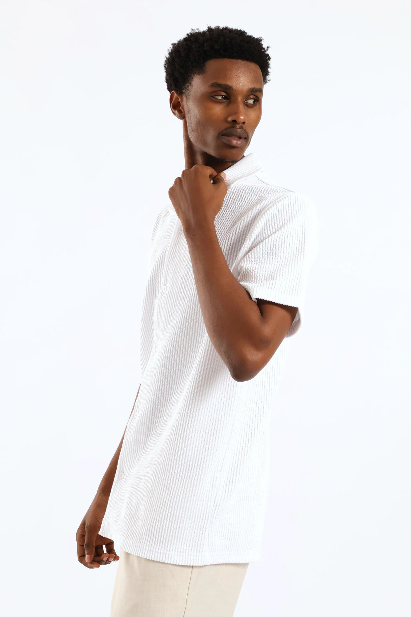 Seersucker Shirt - White - Image 3