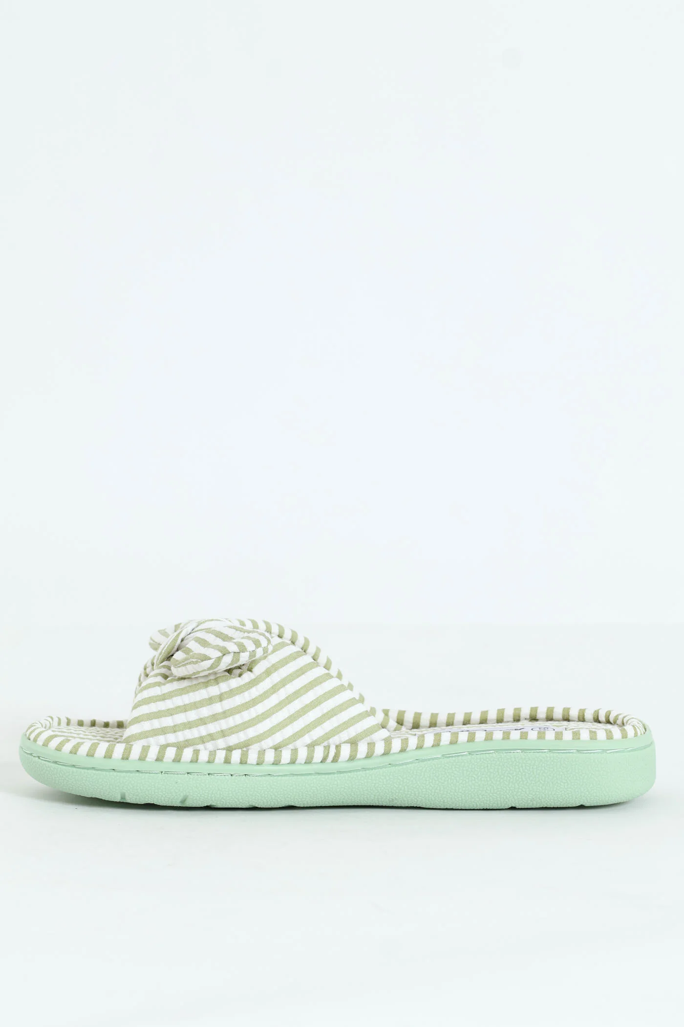 Seersucker Slipper On Bucket Outsole - Sage - Image 3