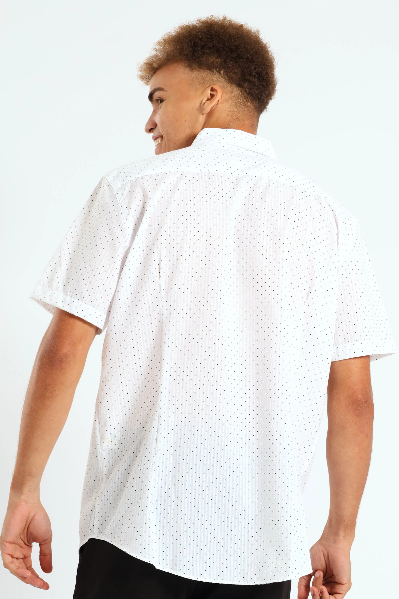 Seersucker Spot Shirt - White - Image 2