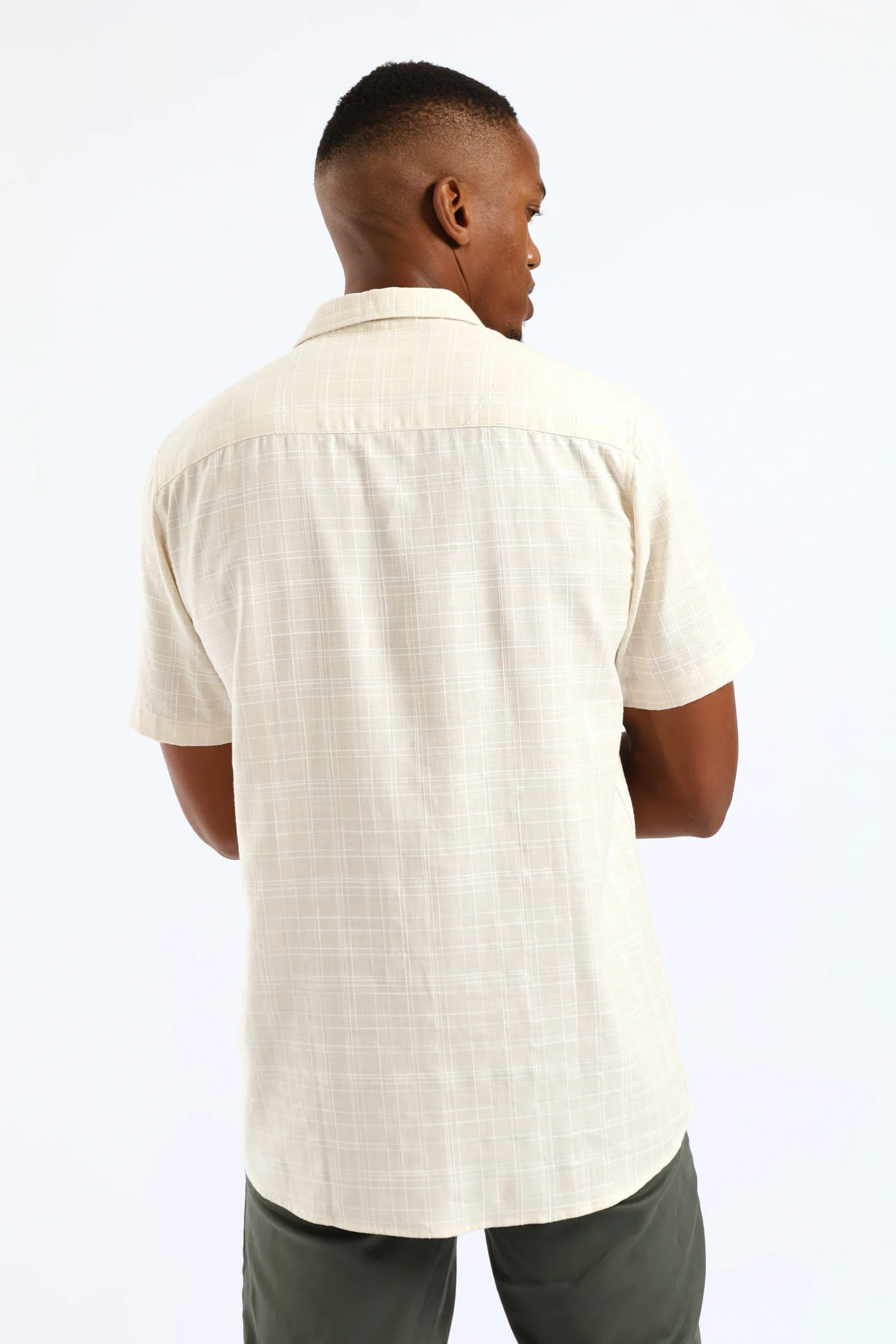 Self Check Regular Shirt - Light Stone - Image 4