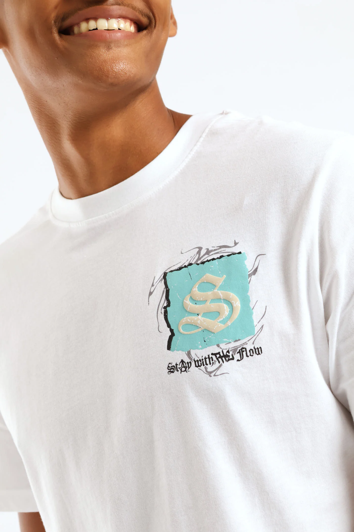 Self Made Front & Back Print Tee - White - Image 3