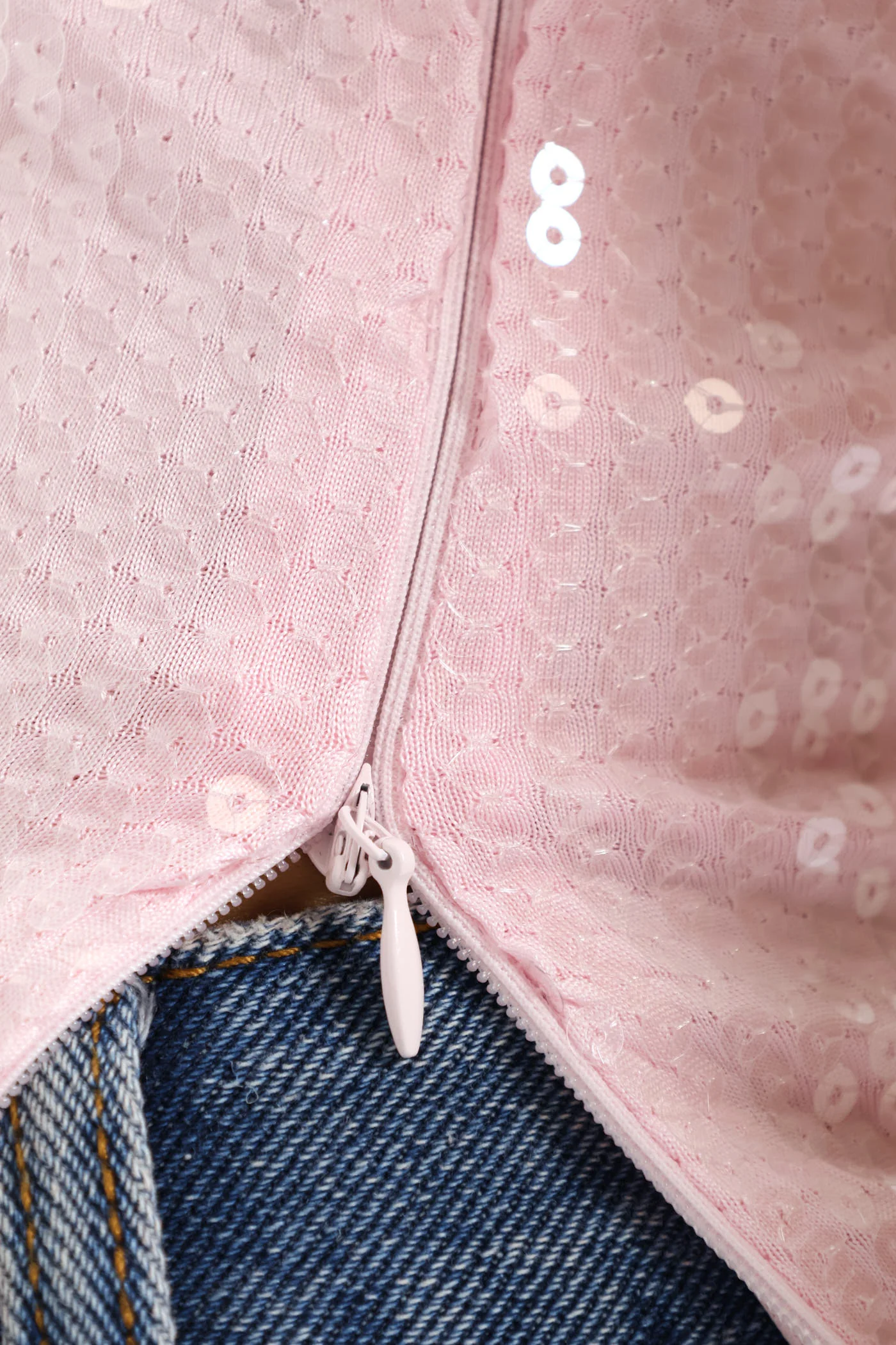 Sequin Crop Tube Top - Pink - Image 4