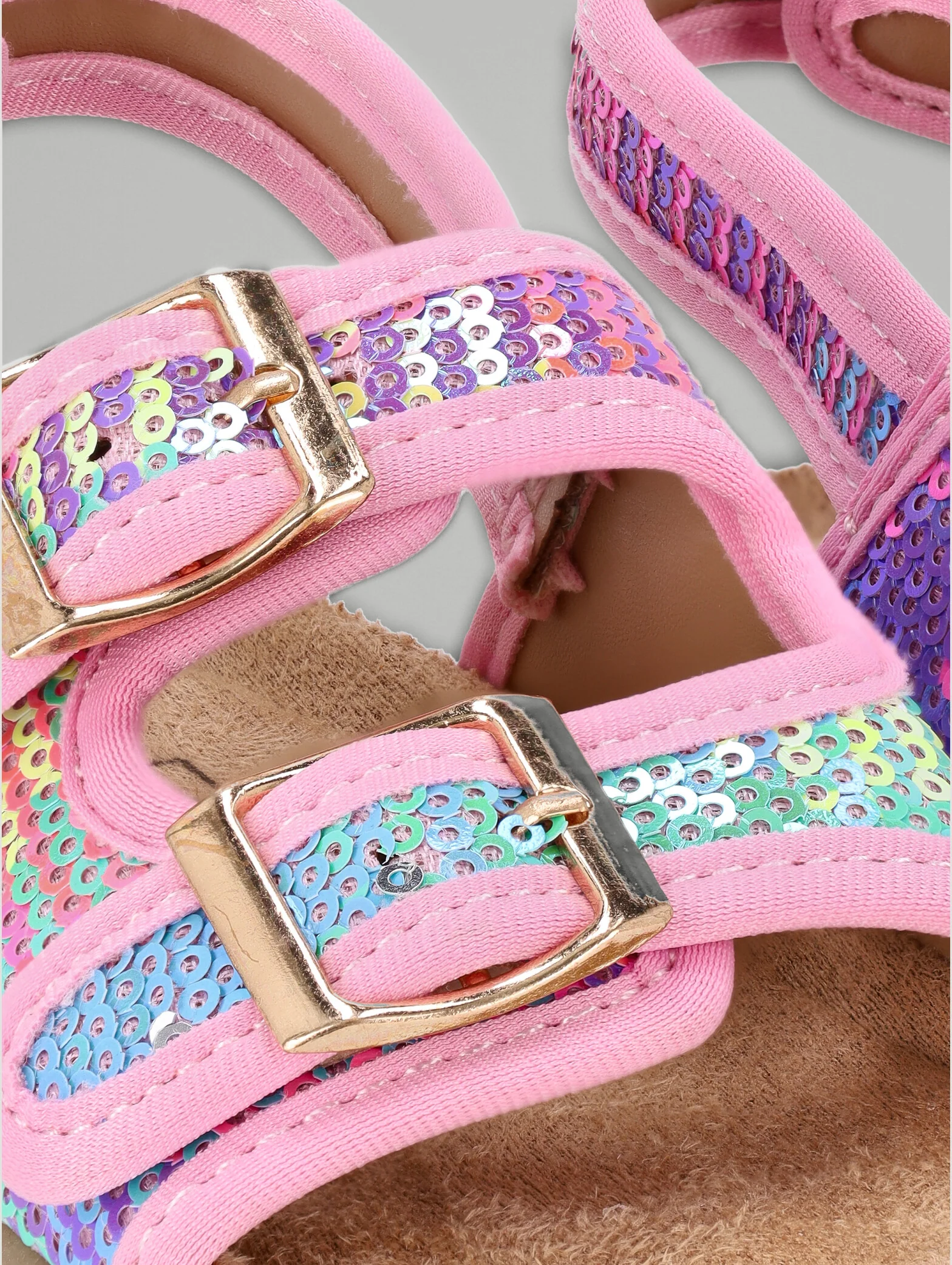 Pre-Girls Sequin Health Sandal - Multi - Image 6