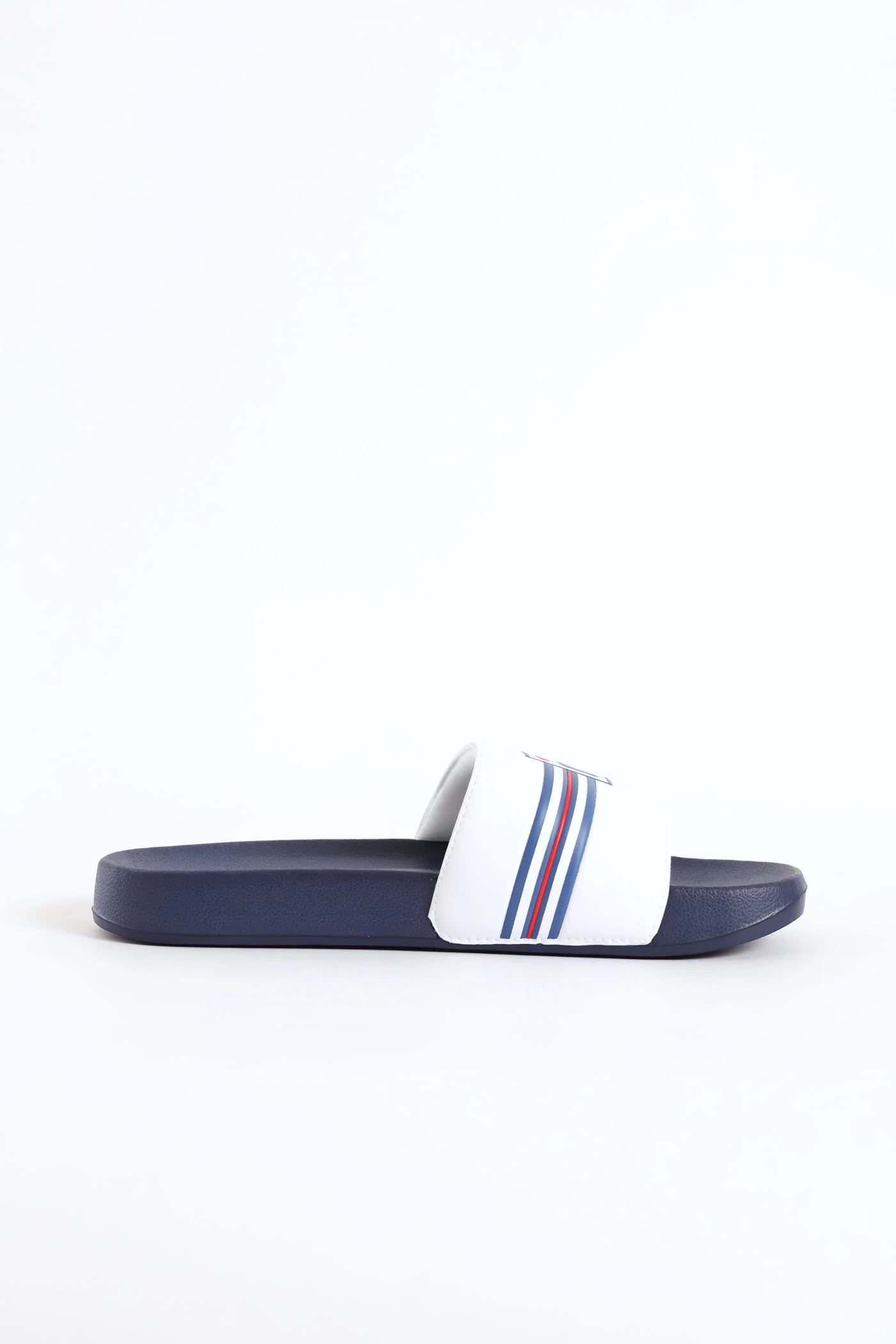Seven Stripe Slide - White/Navy - Image 3