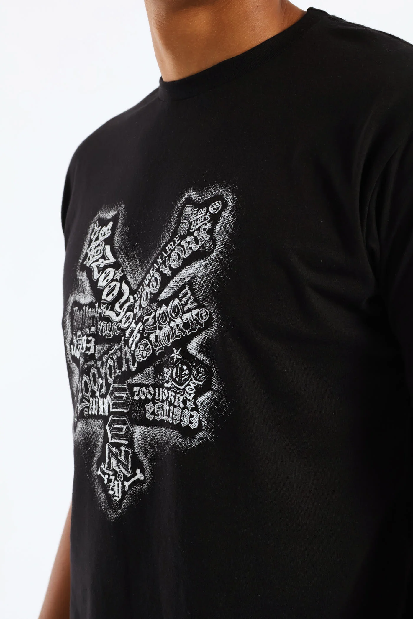 Shadow Spray Back Print Tee - Black - Image 2