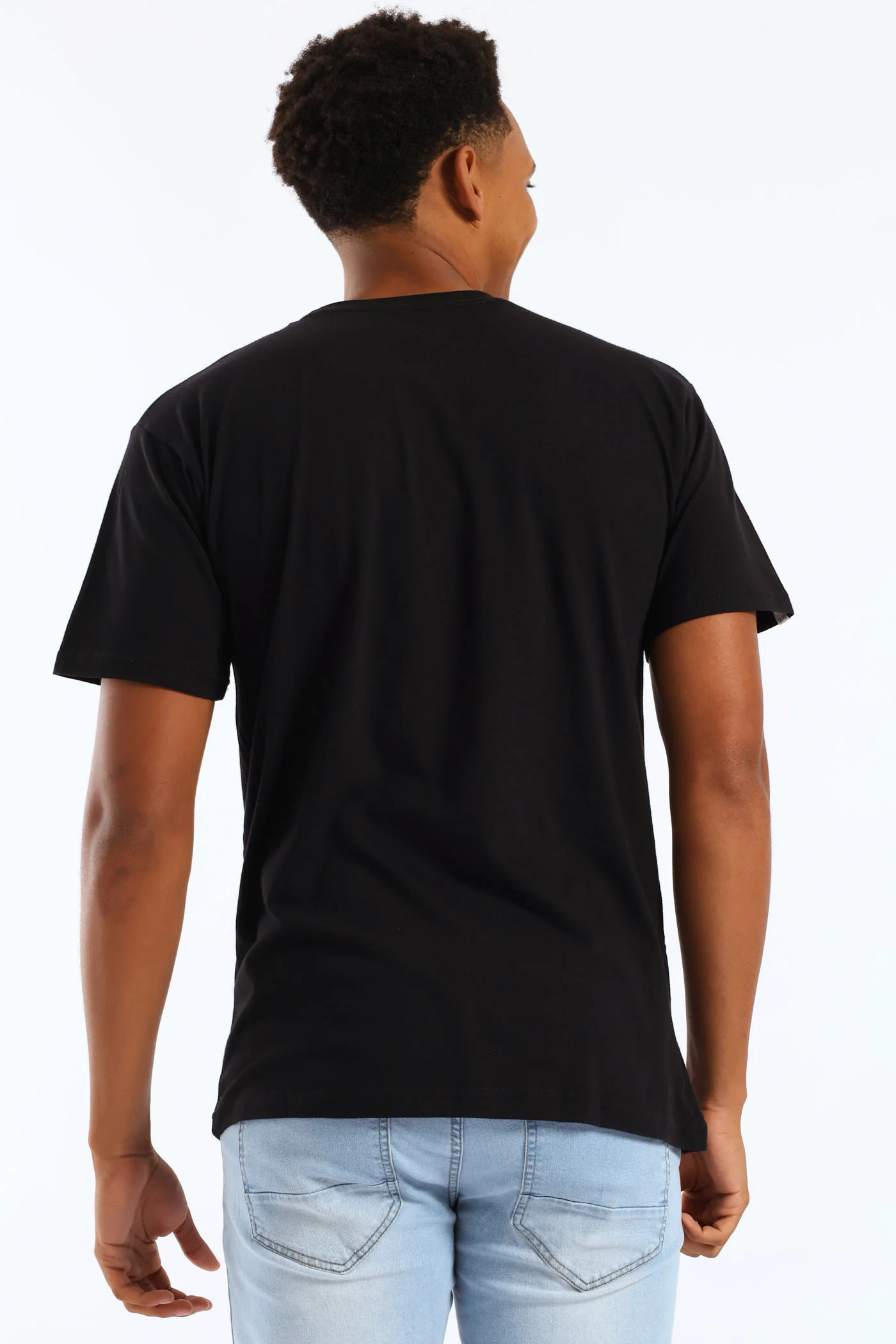 Shadow Spray Back Print Tee - Black - Image 4