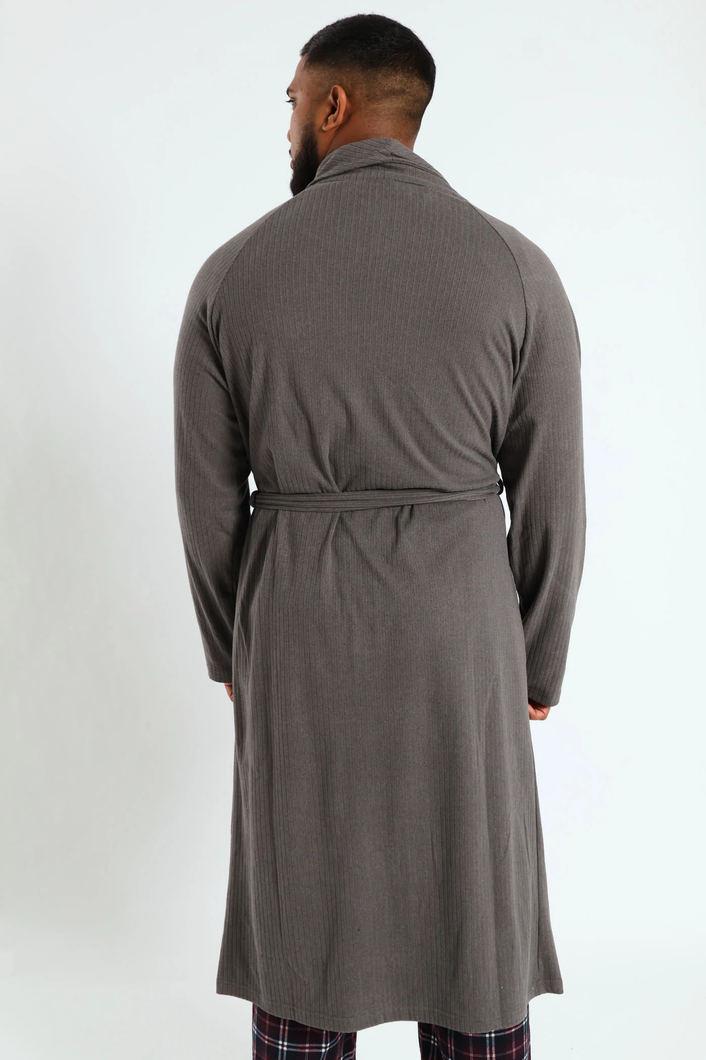 Shawl Collar Gown - Grey - Image 3