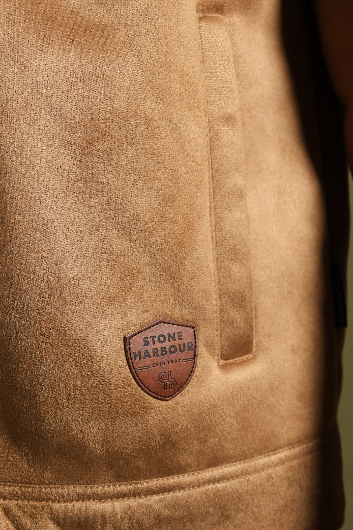 Shearling Sherpa Zip Through Jacket - Camel - Image 3