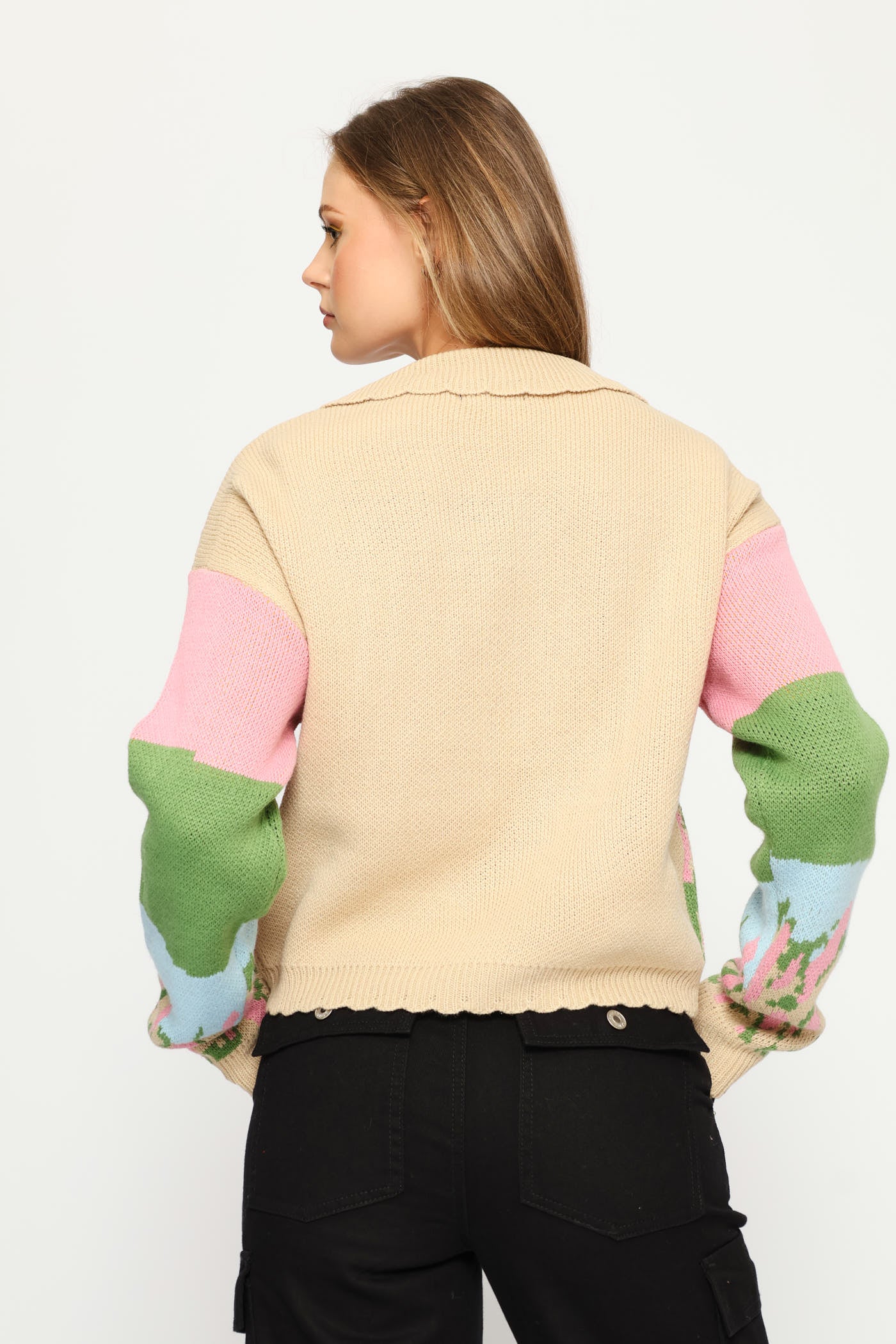 Sheep Collar Cardi - Multi - Image 4