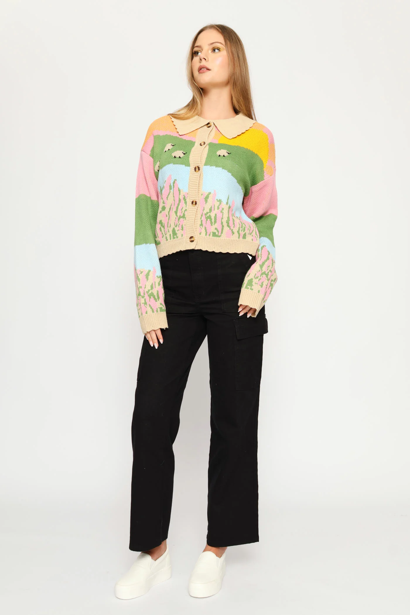 Sheep Collar Cardi - Multi - Image 5