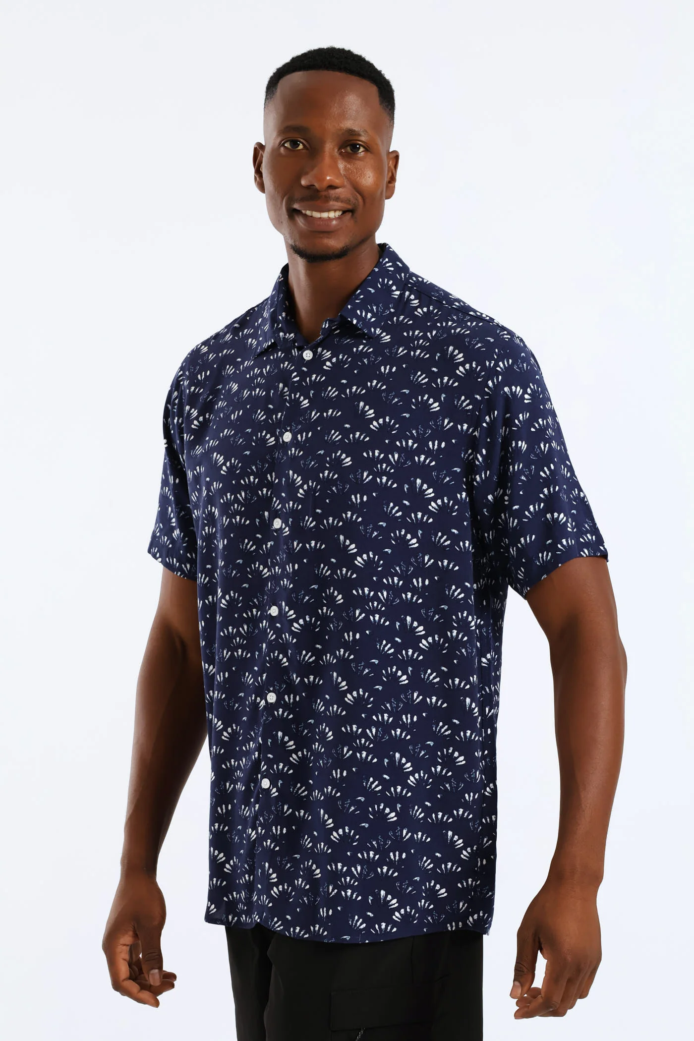 Shell Regular Shirt - Navy - Image 3