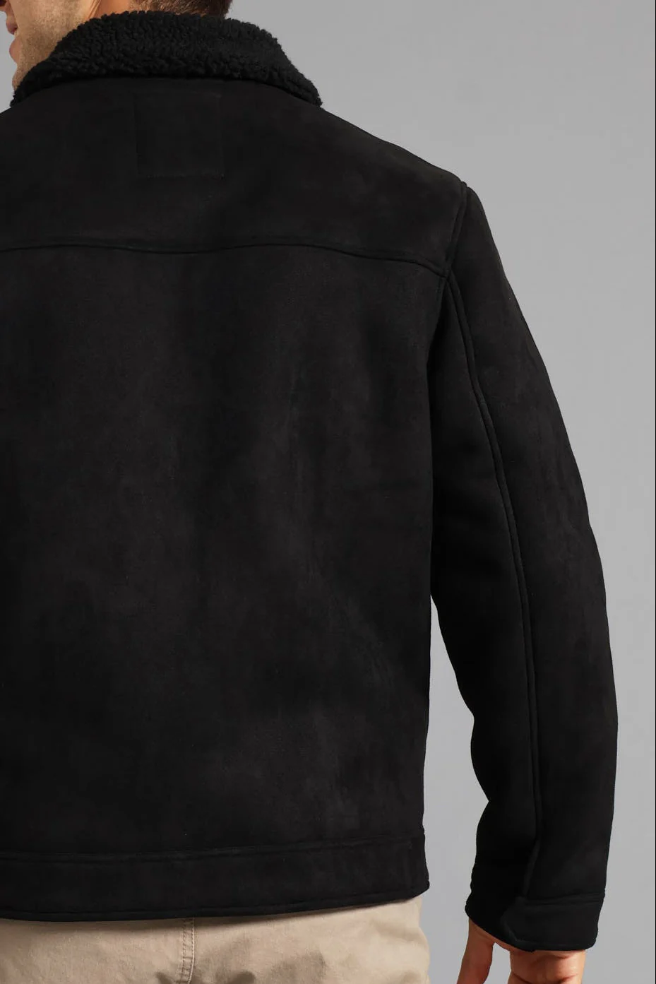 Sherling Sherpa Trucker Jacket - Black - Image 7
