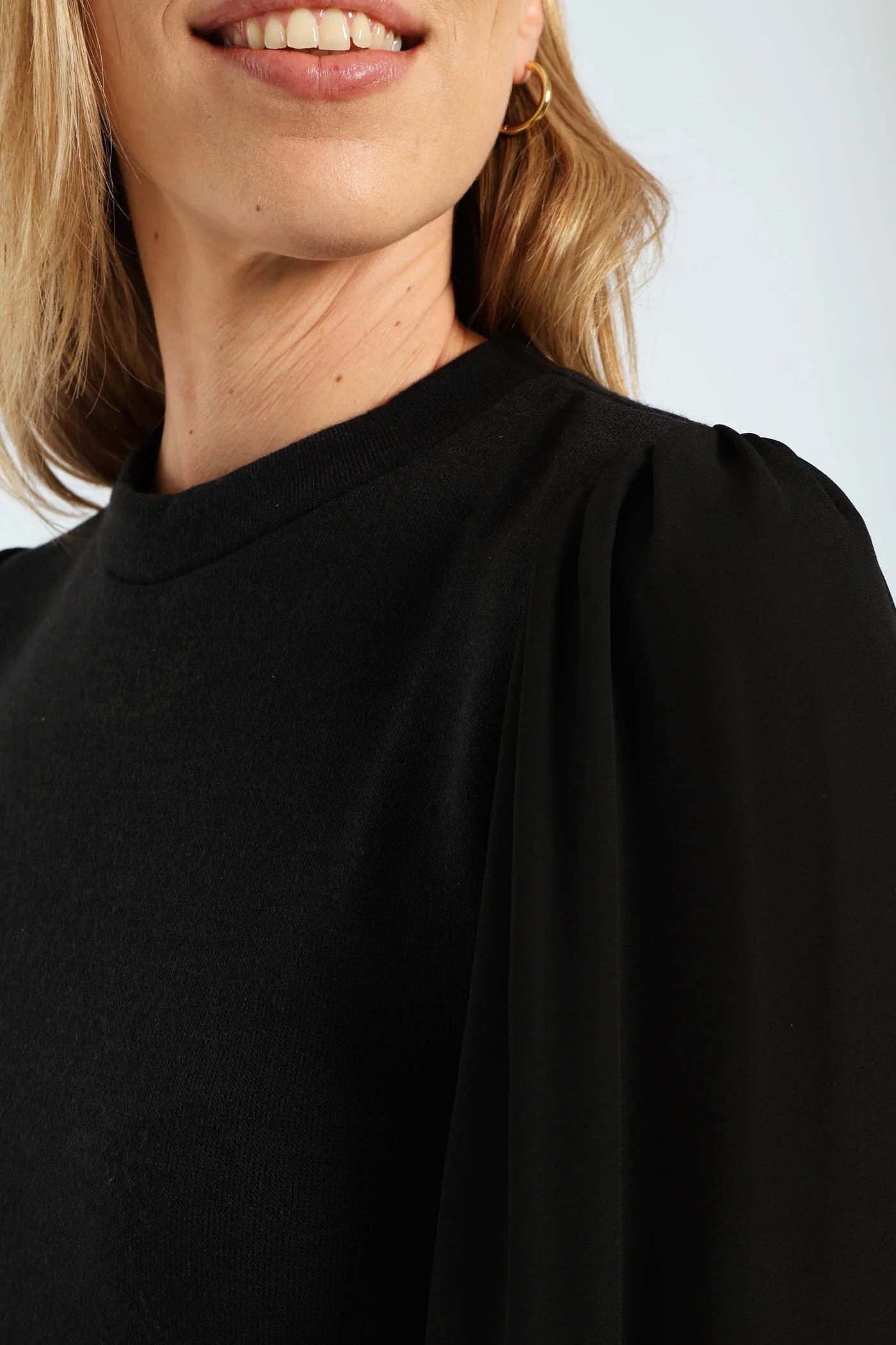 Shift Knitwear Combo Dress - Black - Image 5