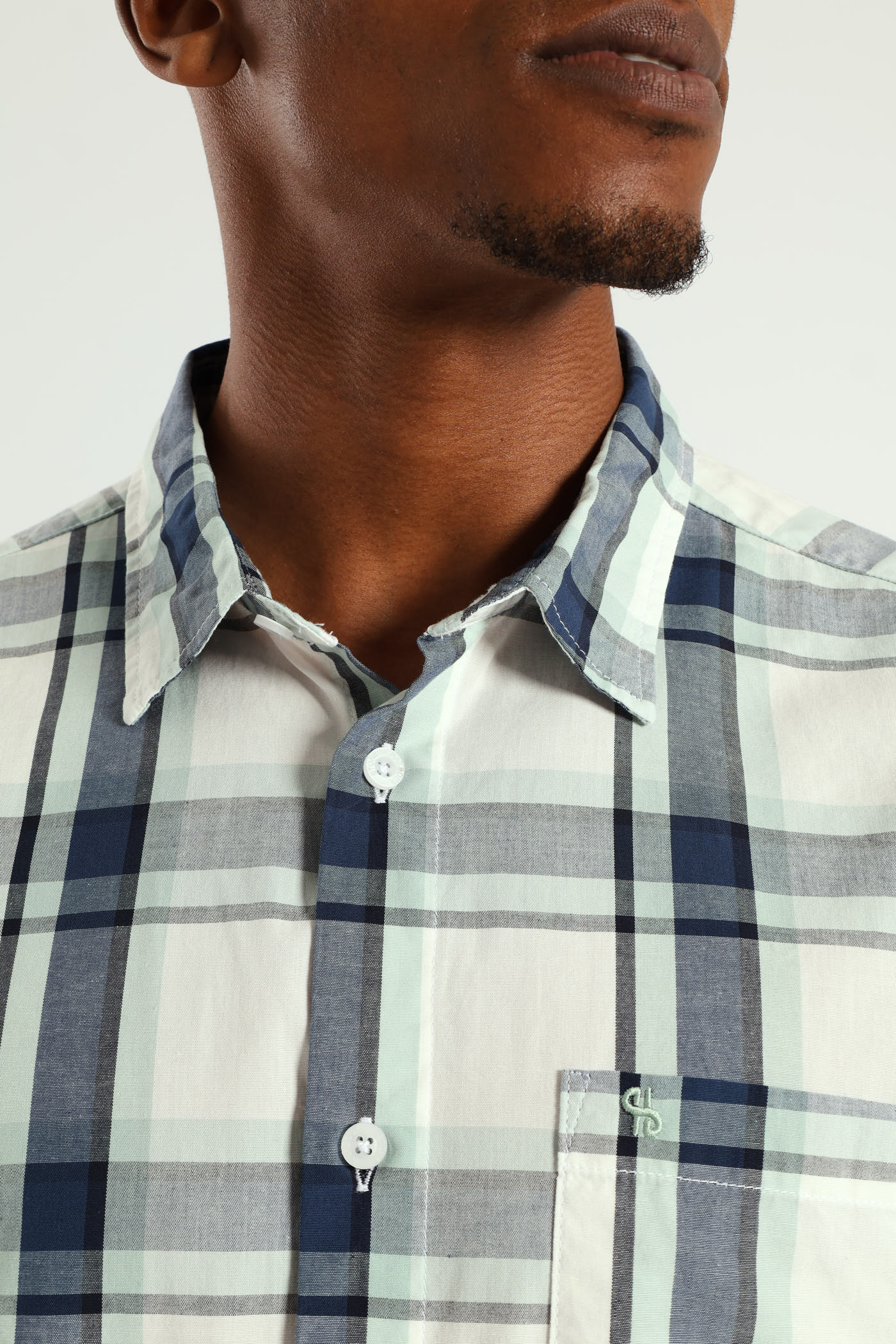 Short Shirt Check Shirt - White - Image 2