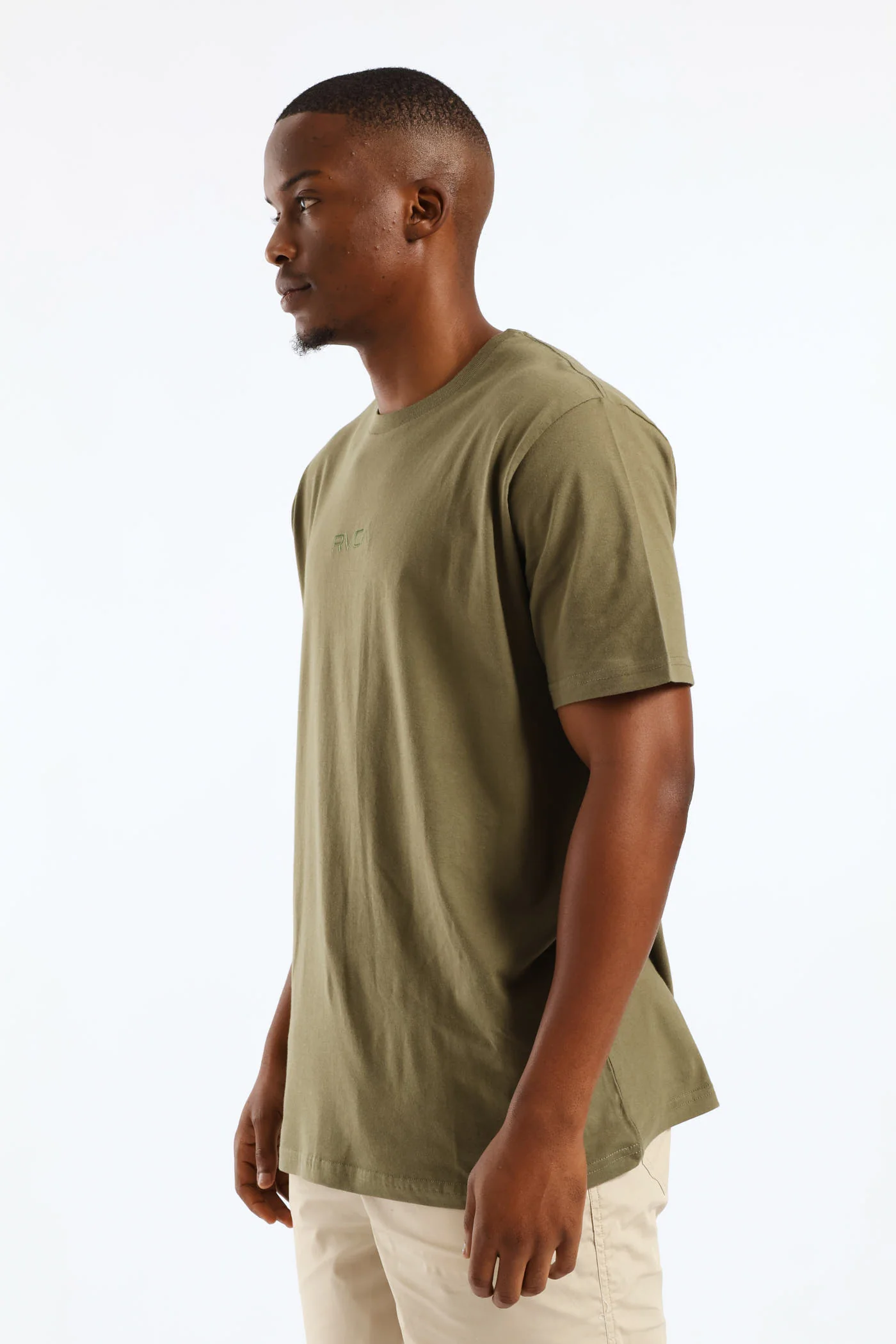 Short Sleeve Branded Tee - Olive - Image 3