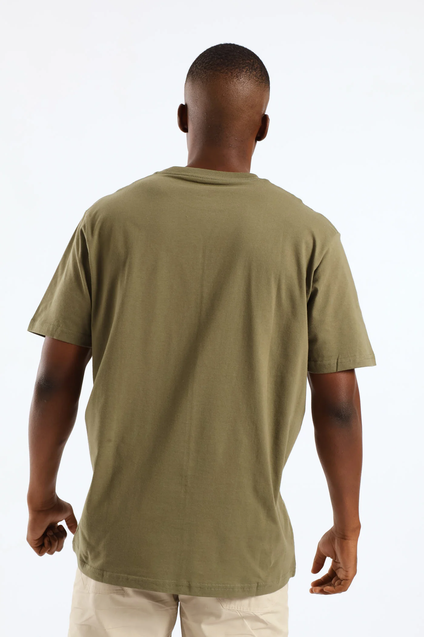Short Sleeve Branded Tee - Olive - Image 4