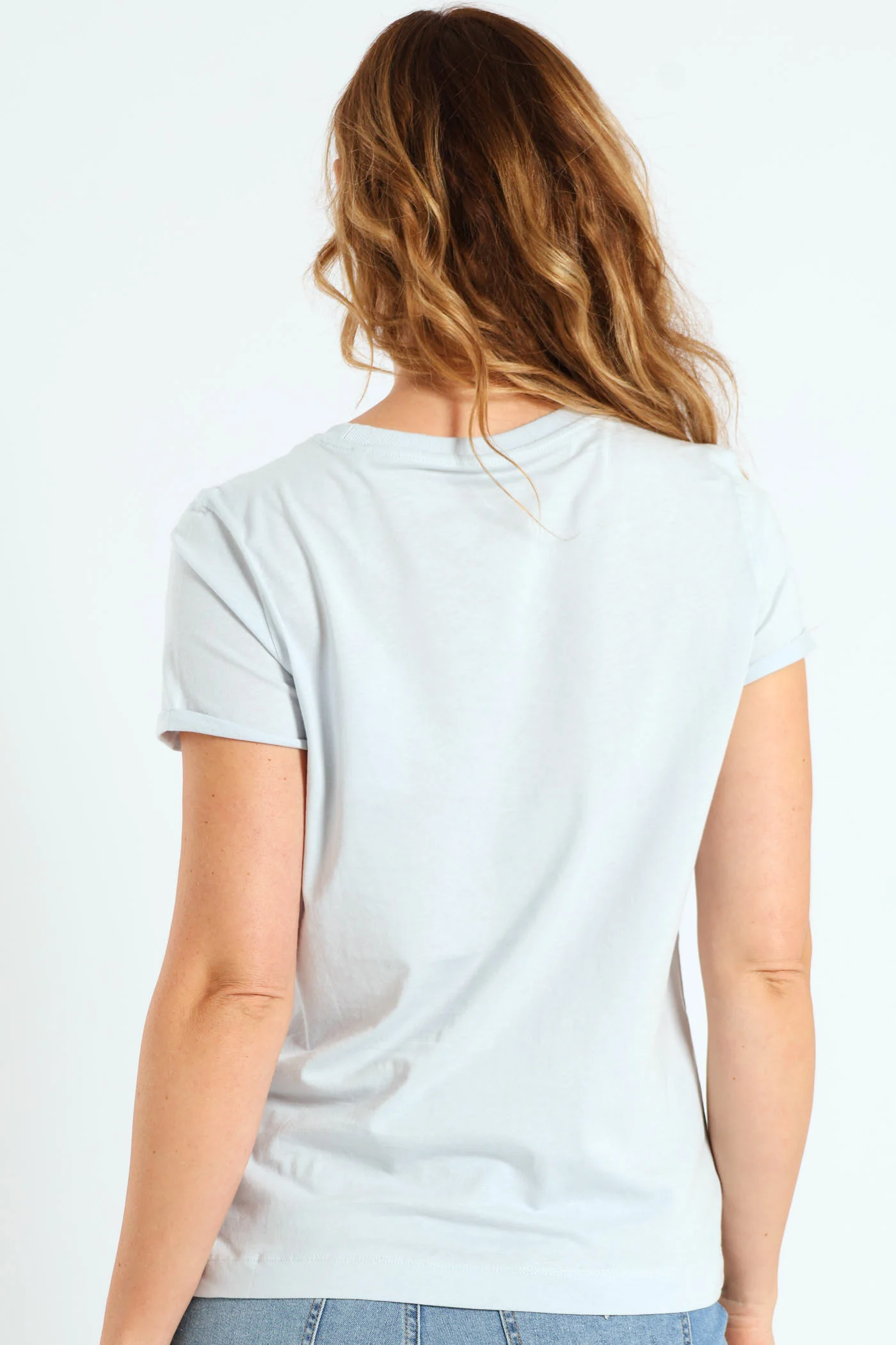 Short Sleeve Cn Flocked Tee - Light Blue - Image 3