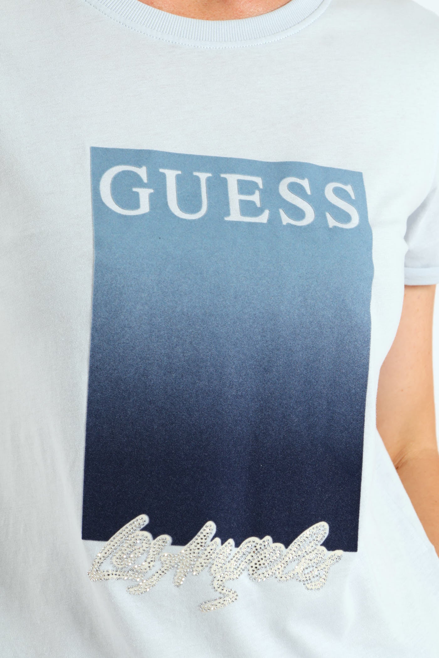Short Sleeve Cn Flocked Tee - Light Blue - Image 4