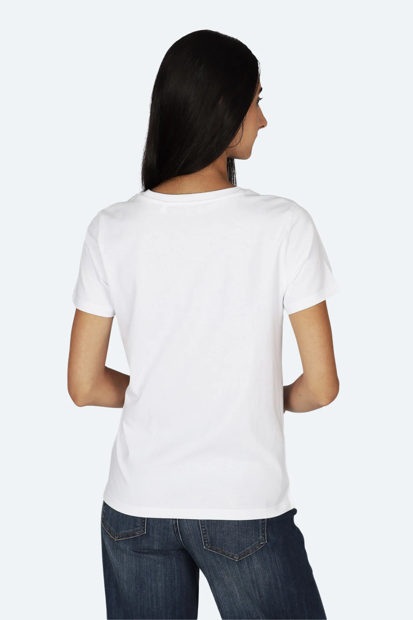 Short Sleeve CN Krystal Triangle Tee - White - Image 2