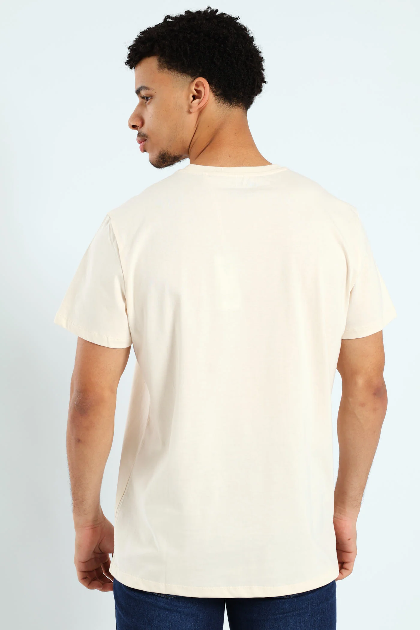 Short Sleeve Embroidered Tee - Vanilla - Image 4