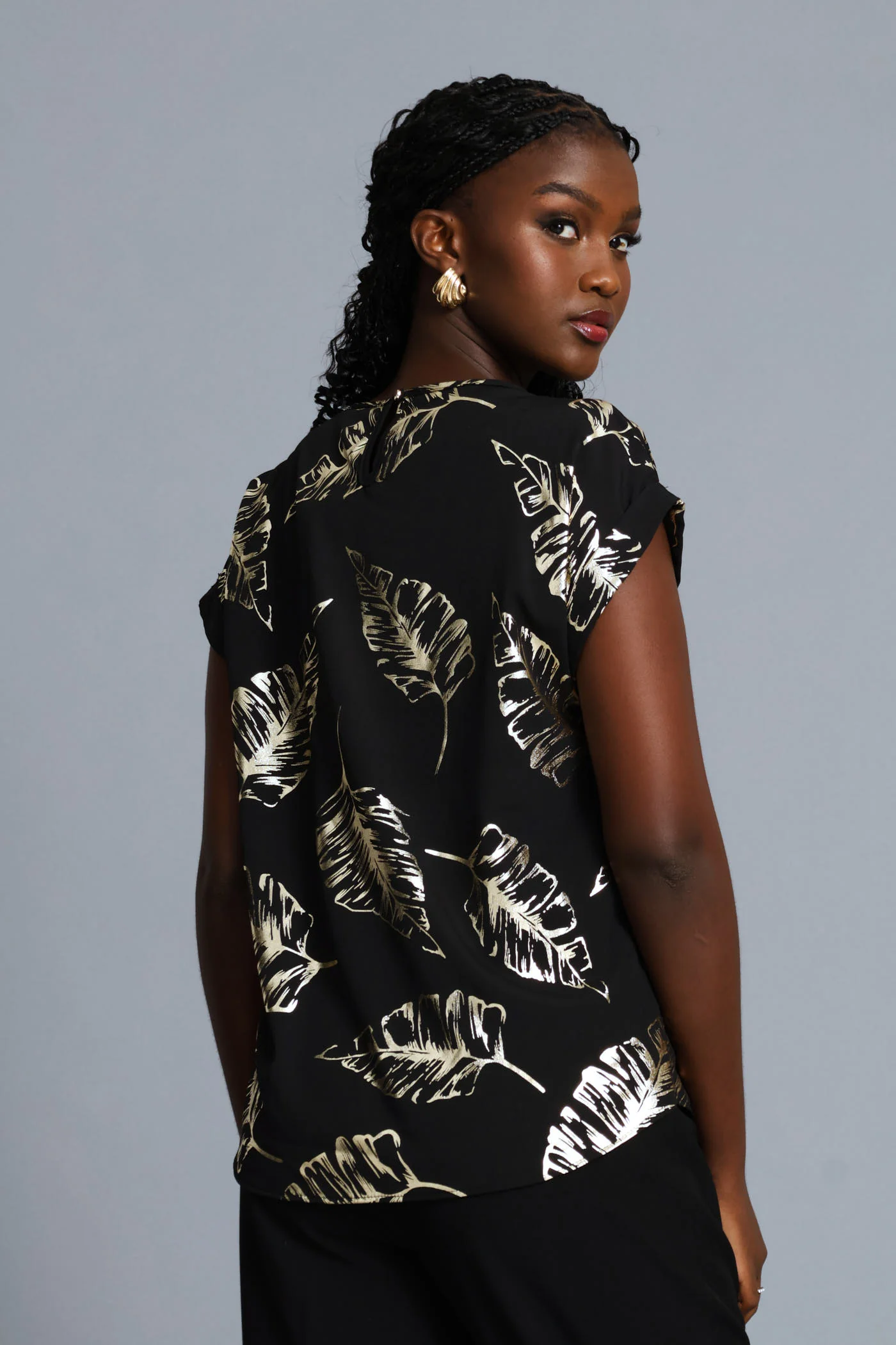 Short Sleeve Formal Tee - Black - Image 2