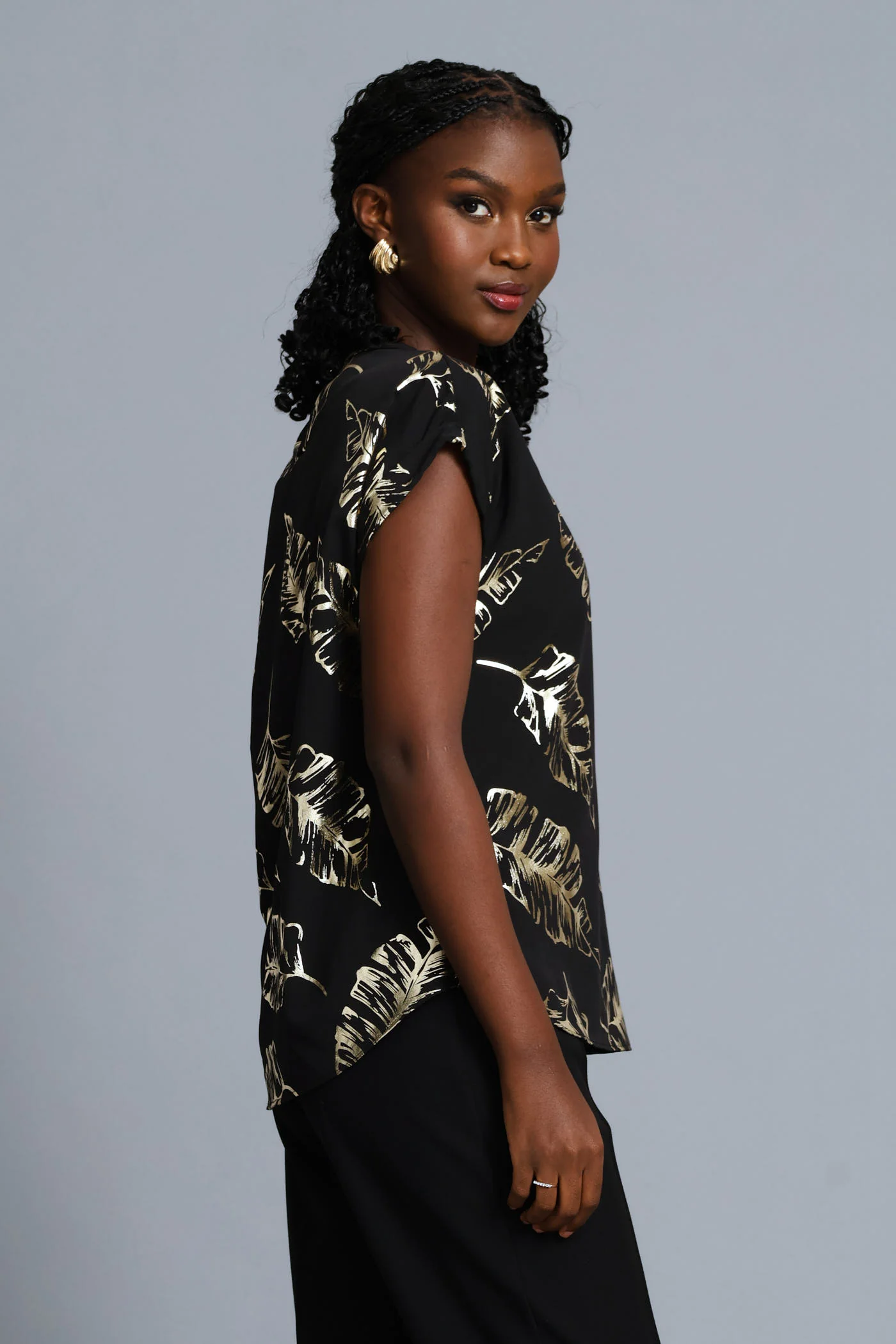 Short Sleeve Formal Tee - Black - Image 4