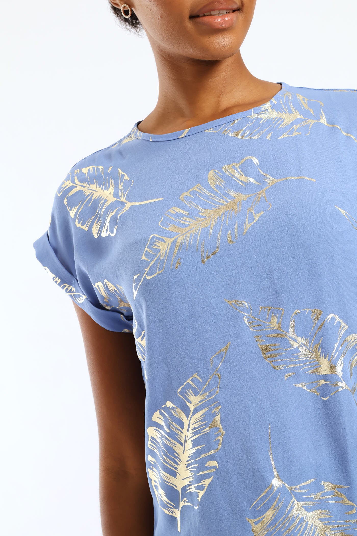 Short Sleeve Formal Tee - Blue - Image 2