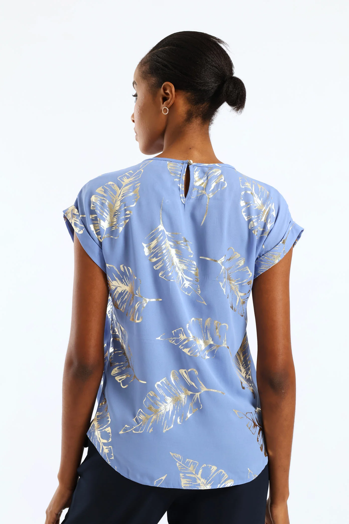 Short Sleeve Formal Tee - Blue - Image 4