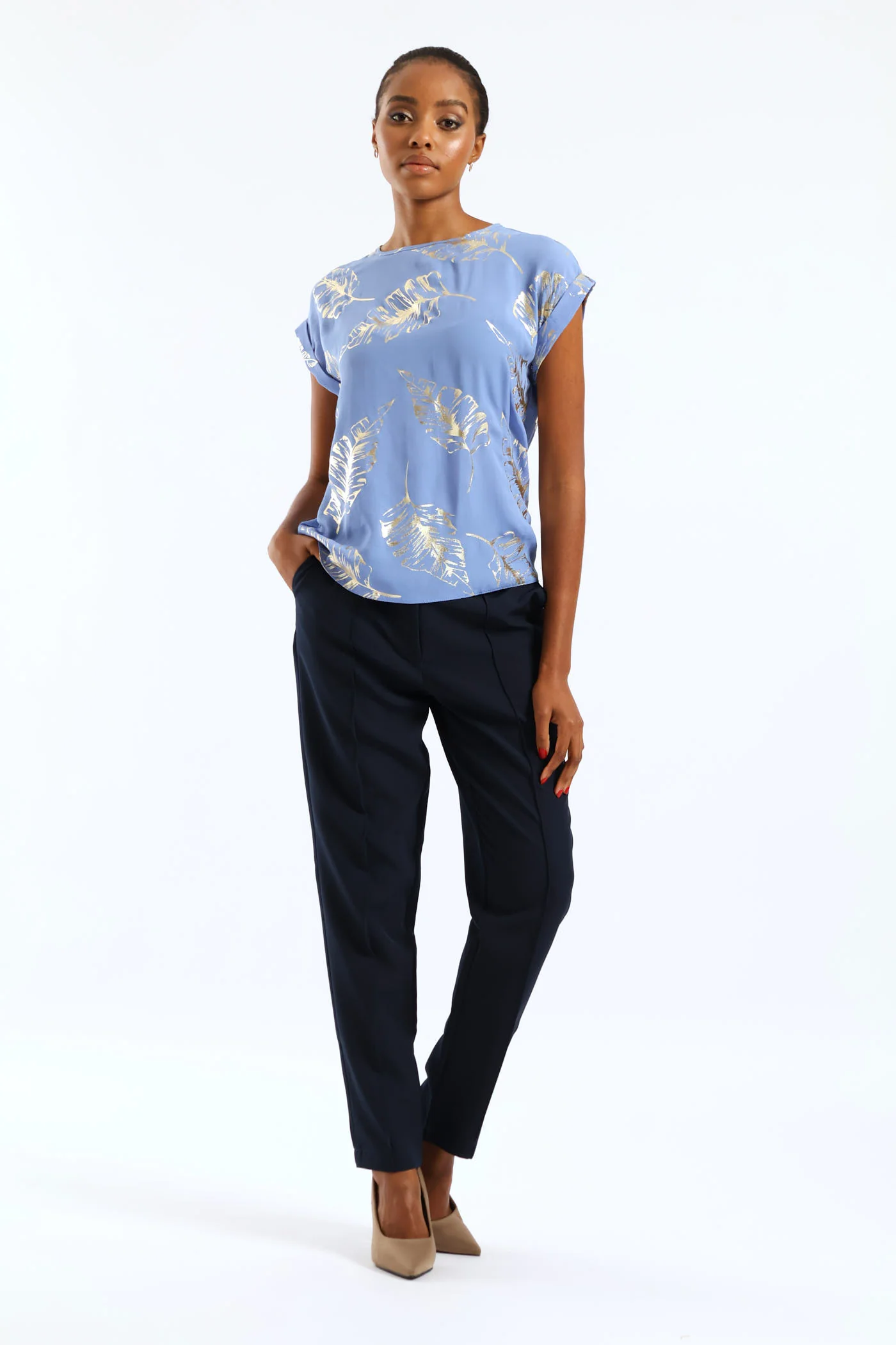 Short Sleeve Formal Tee - Blue - Image 6