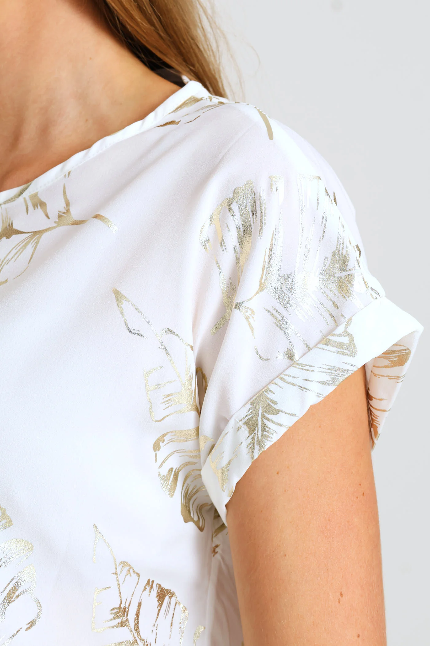 Short Sleeve Formal Tee - Cream - Image 2