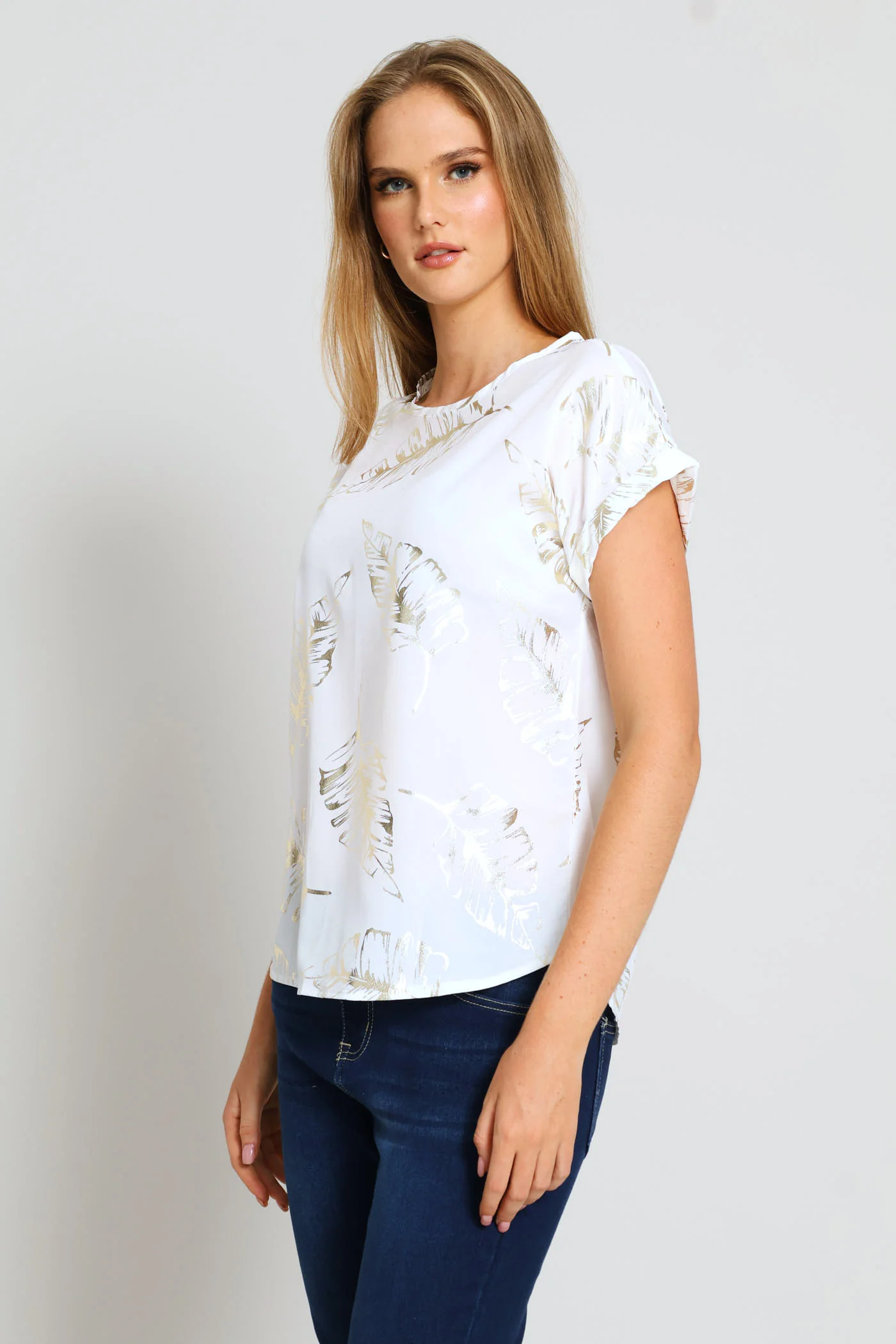 Short Sleeve Formal Tee - Cream - Image 4