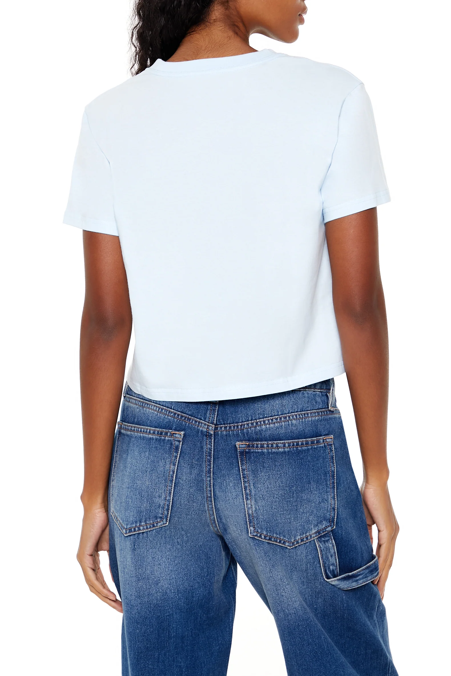 Short Sleeve Logo Baby Tee - Blue - Image 4