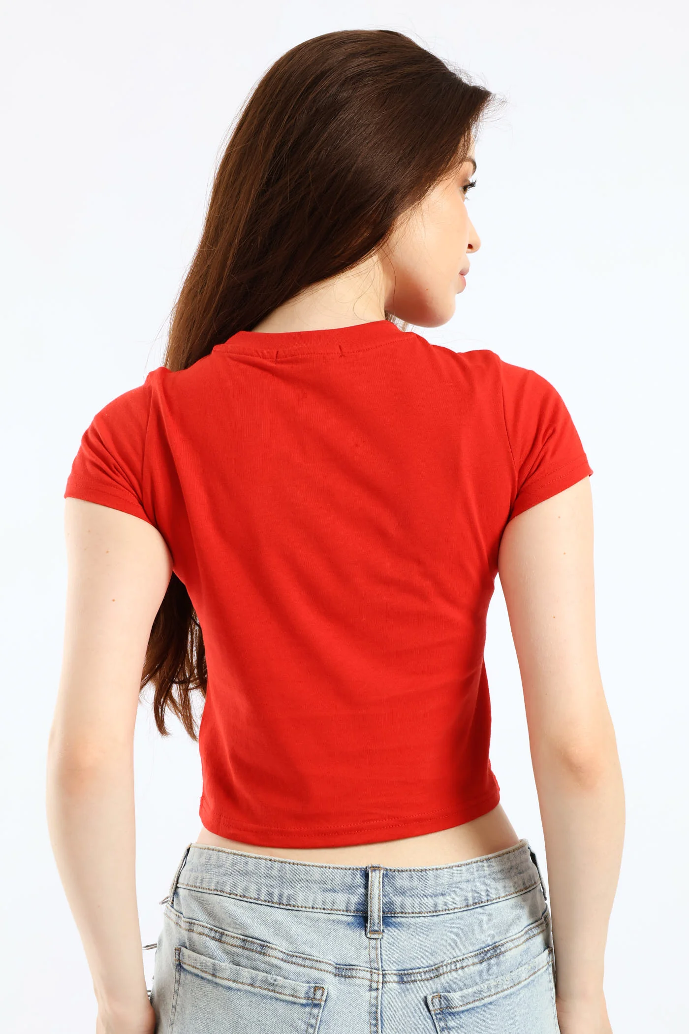Short Sleeve Logo Baby Tee - Red - Image 4