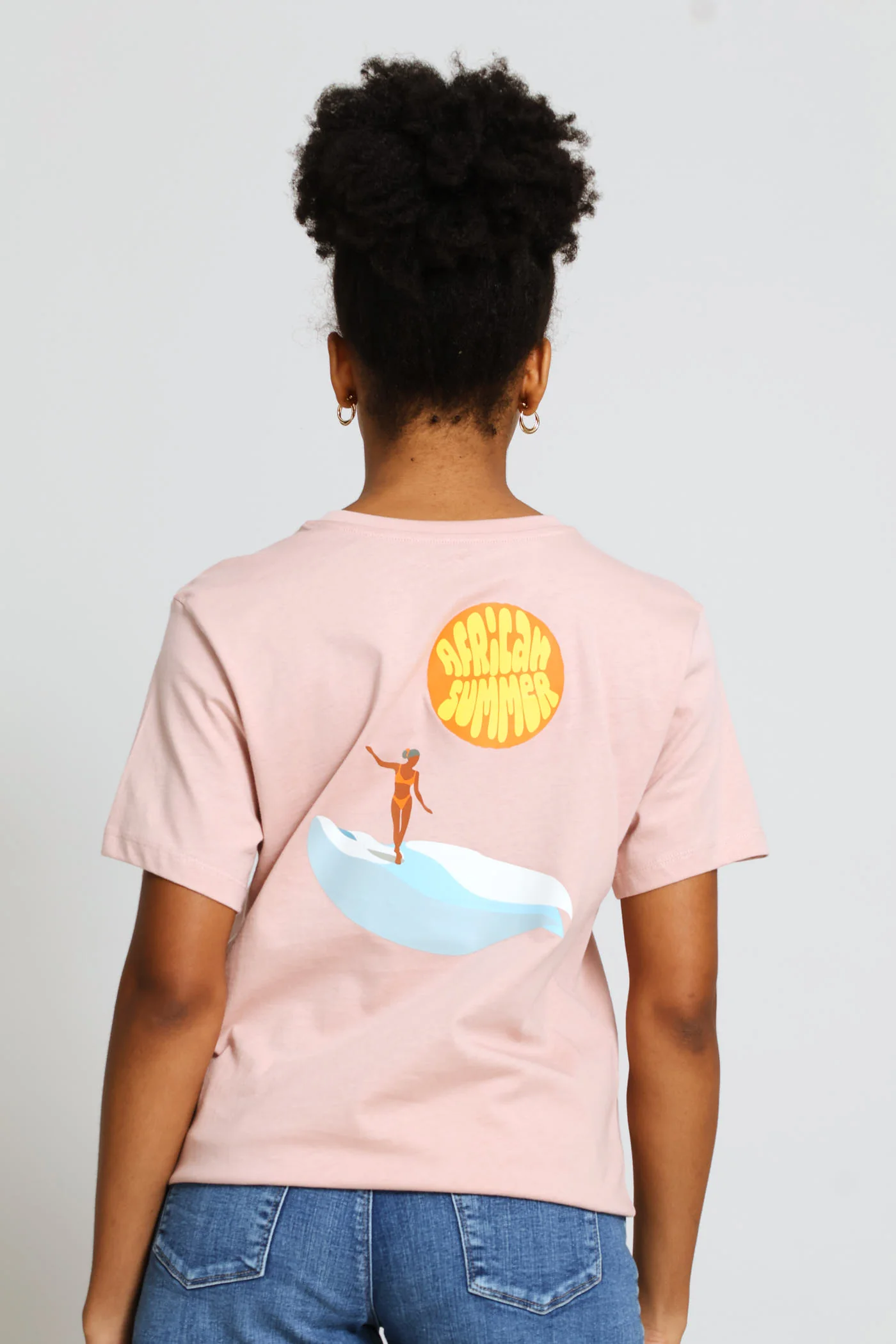 Short Sleeve Pink Moss T-Shirt - Taupe - Image 2
