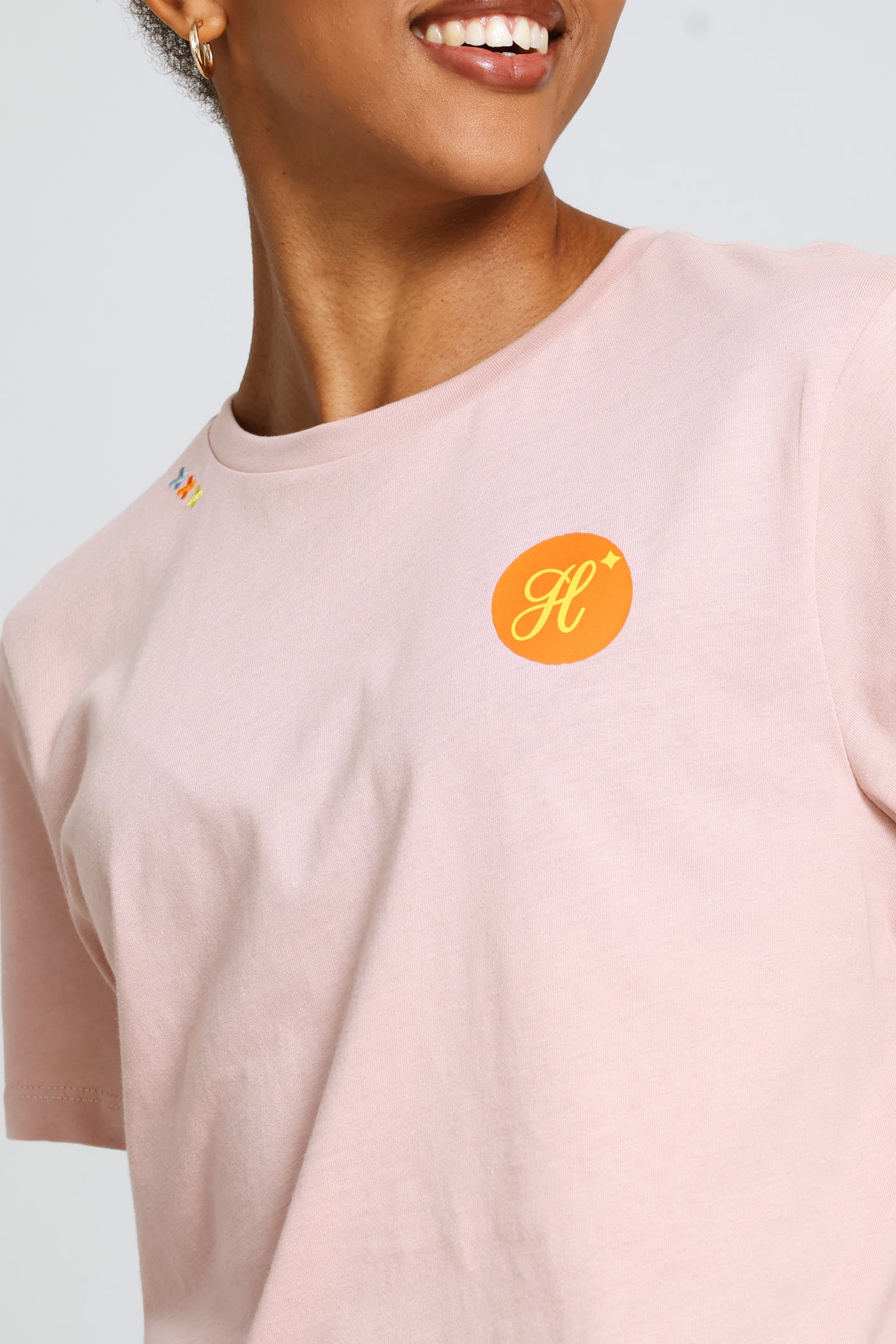 Short Sleeve Pink Moss T-Shirt - Taupe - Image 3