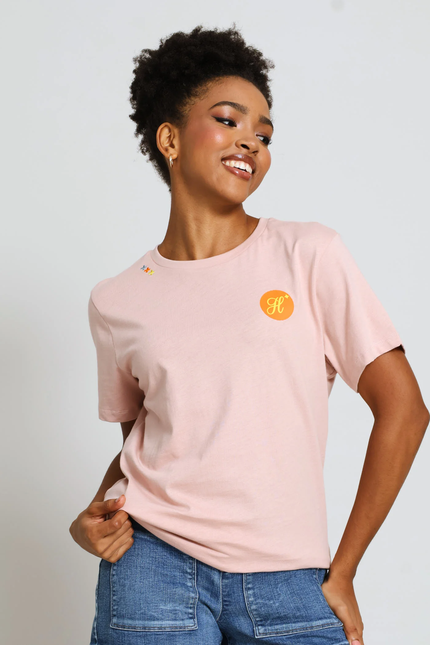 Short Sleeve Pink Moss T-Shirt - Taupe - Image 5