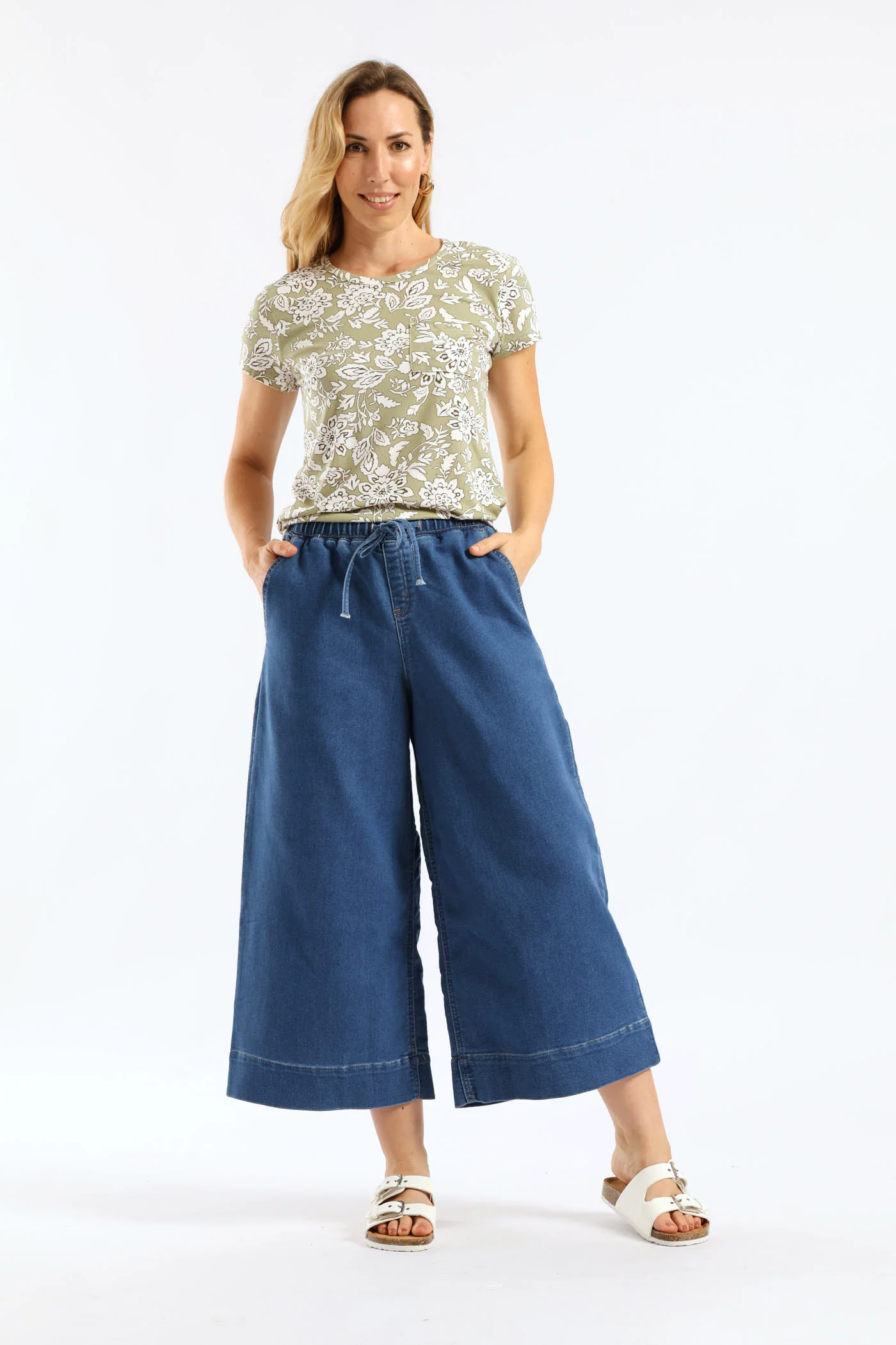 Short Sleeve Print Pocket Tee - Fatigue/Cream - Image 5