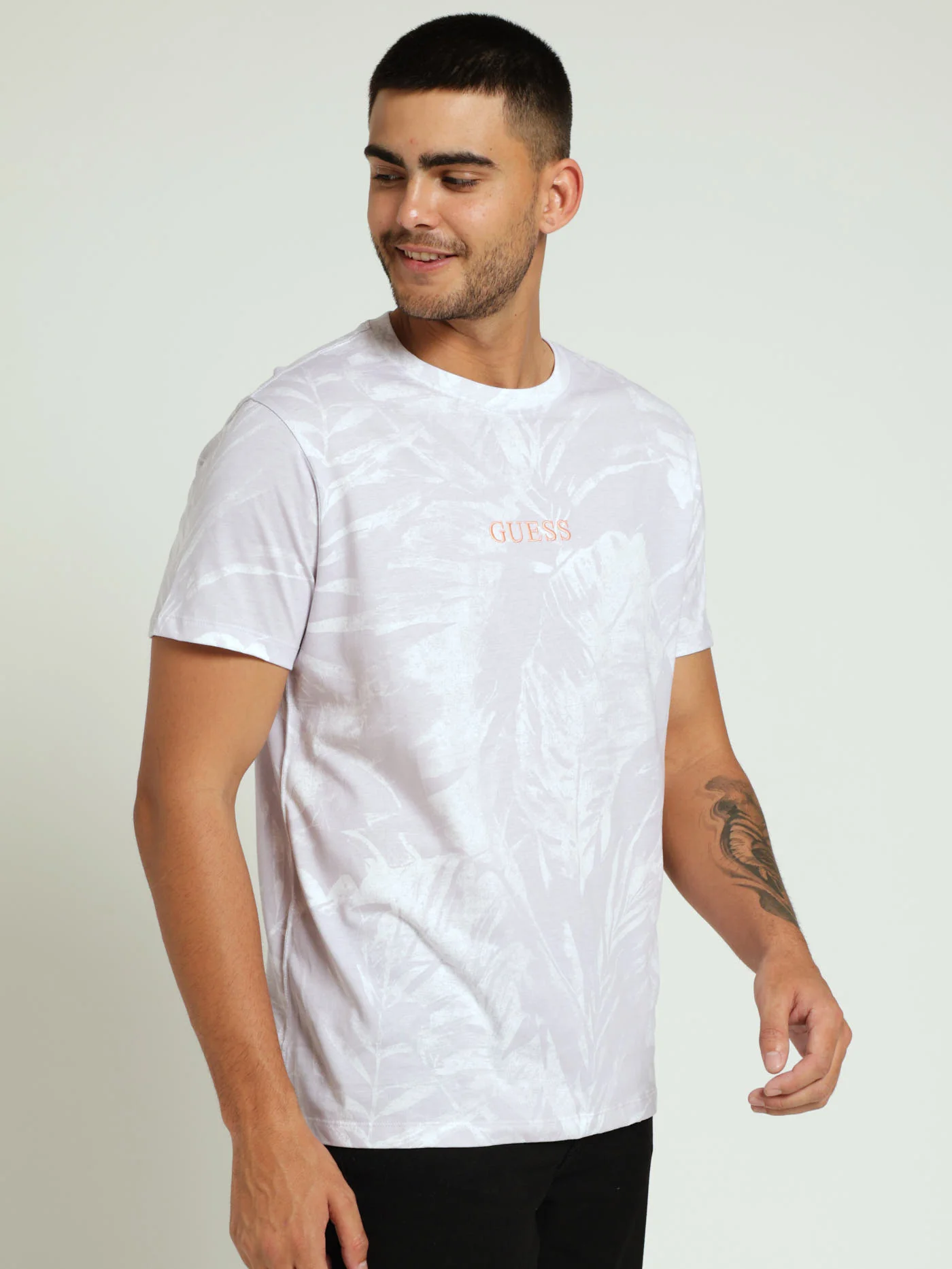 Short Sleeve Print Tee - Lilac - Image 3