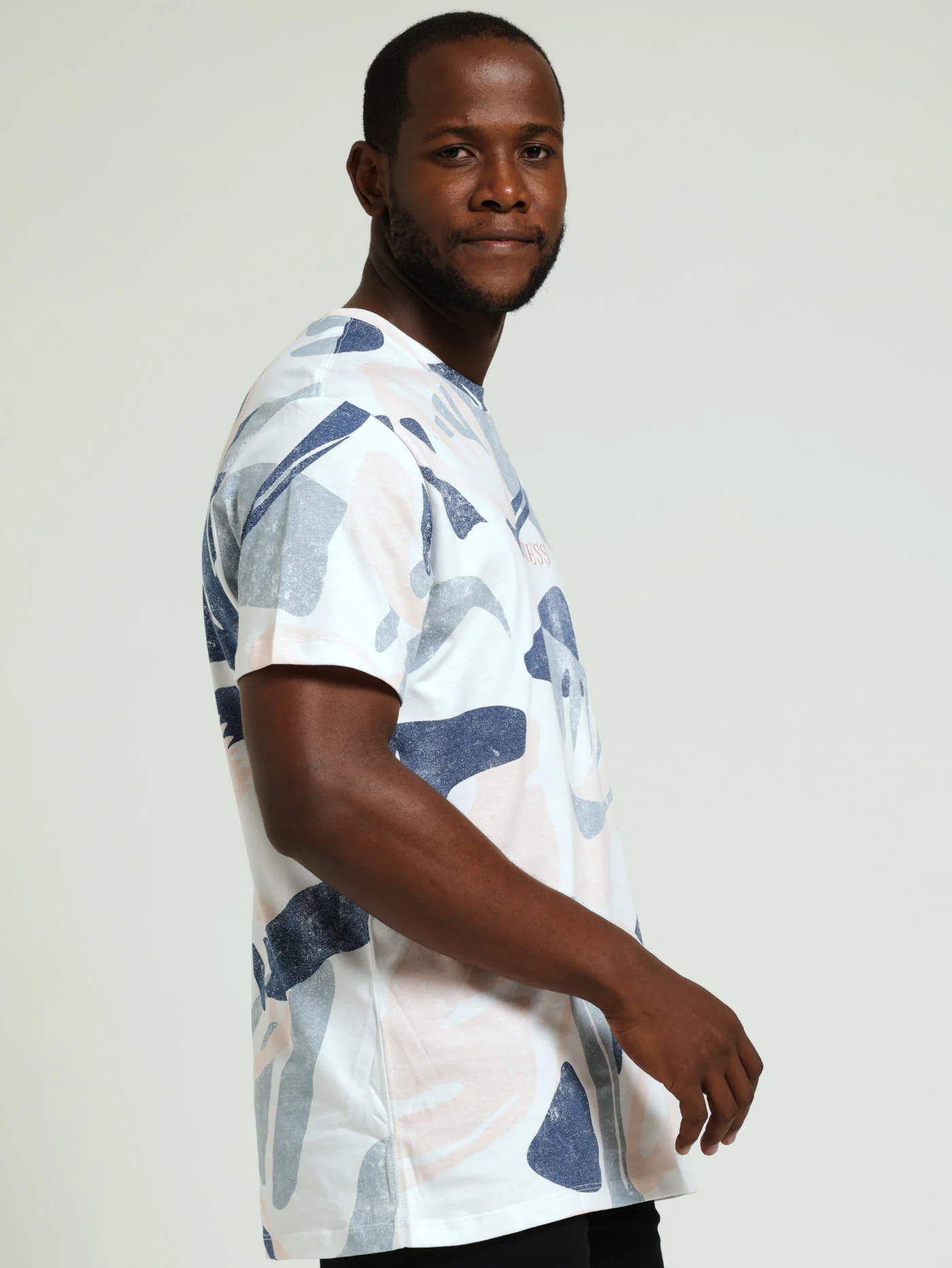 Short Sleeve Print Tee - White - Image 3