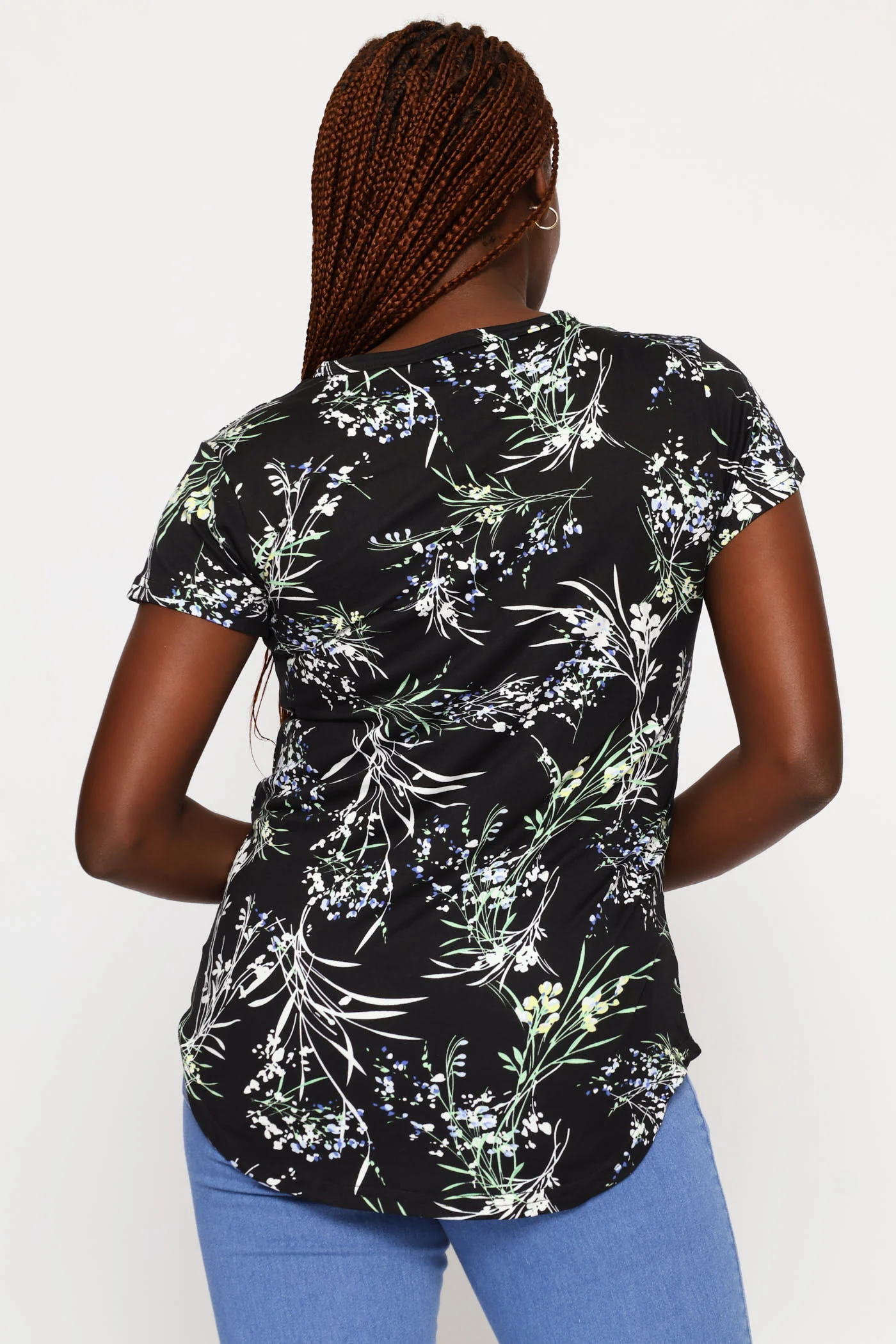 Short Sleeve Printed Pocket Tee - Black - Image 4