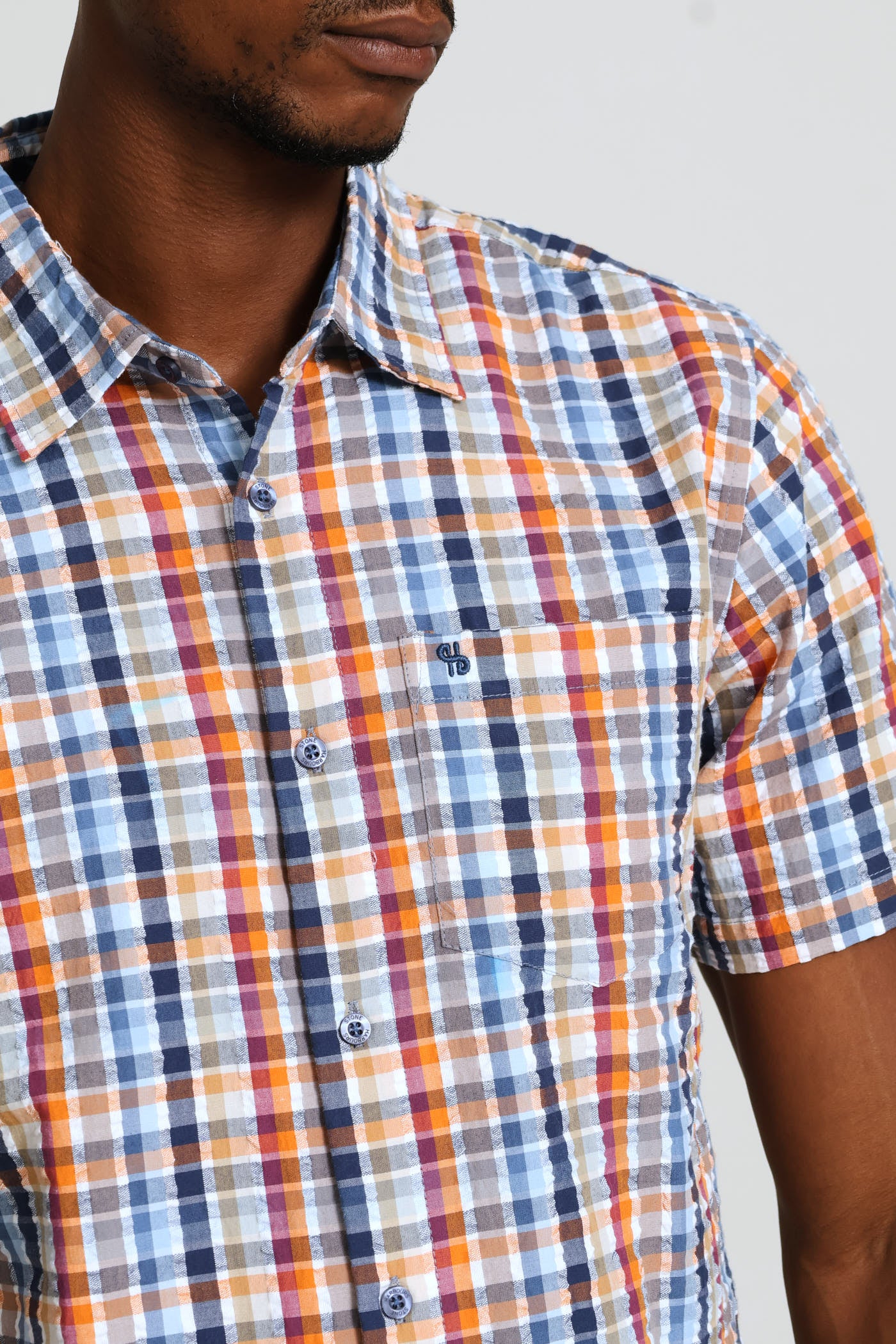 Short Sleeve Seersucker Shirt - Multi - Image 2